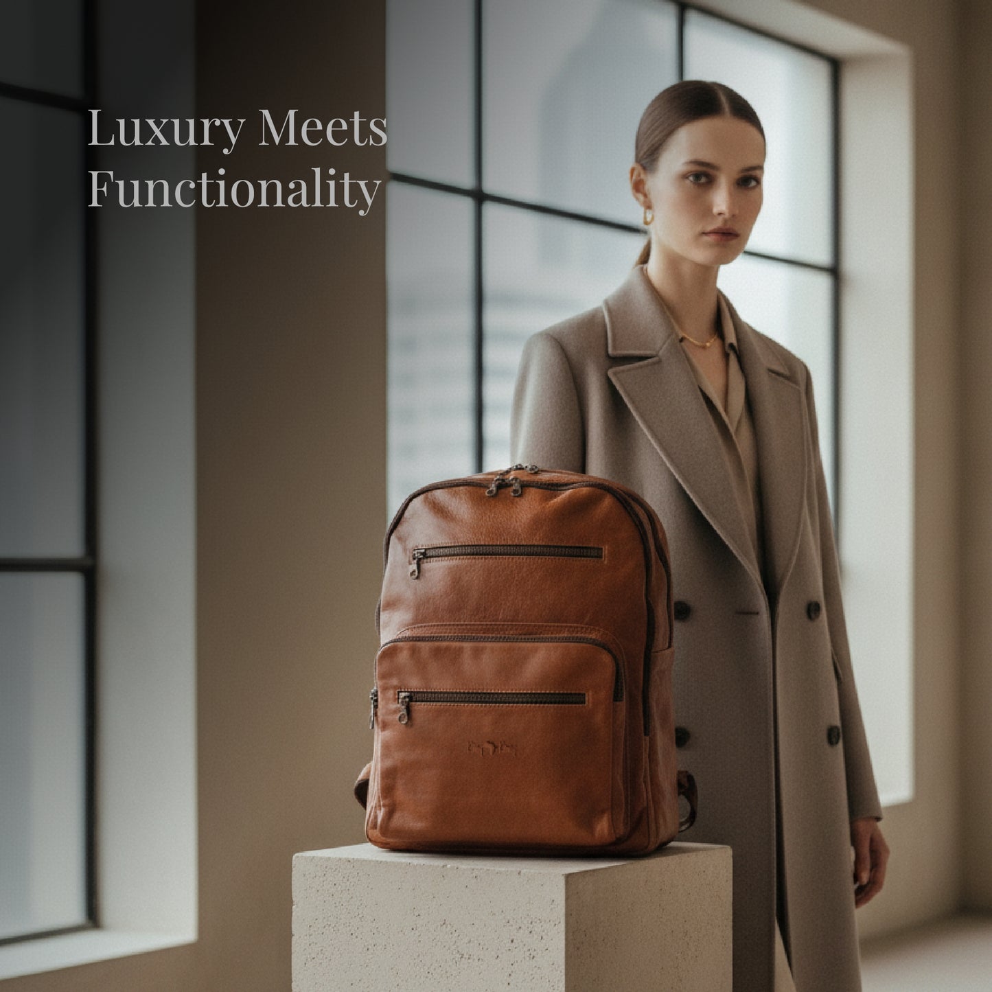 King Kong Leather soft 15 Inch Business Backpack