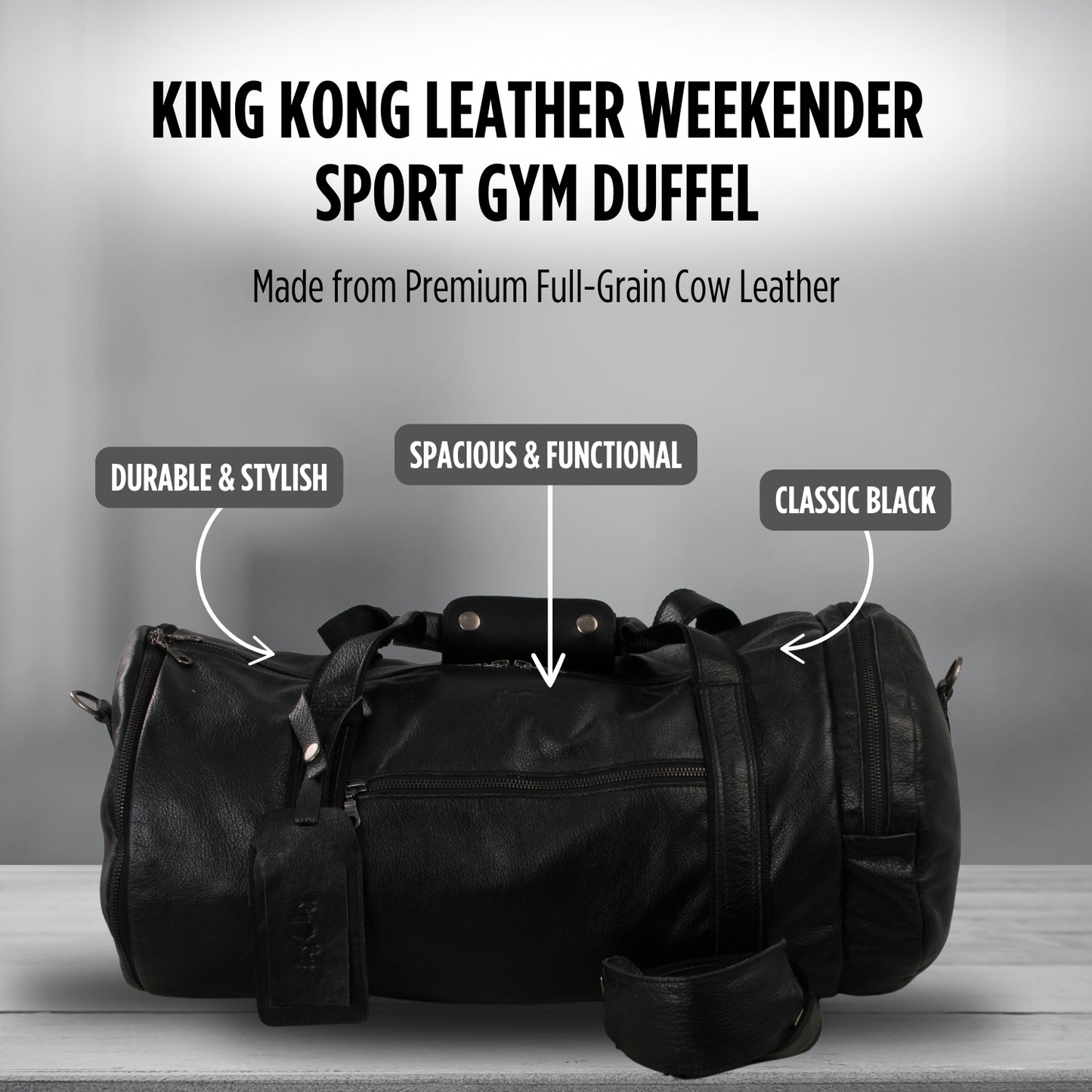 Stockman Weekender Sport Gym Duffel Bag with Waterproof Lining
