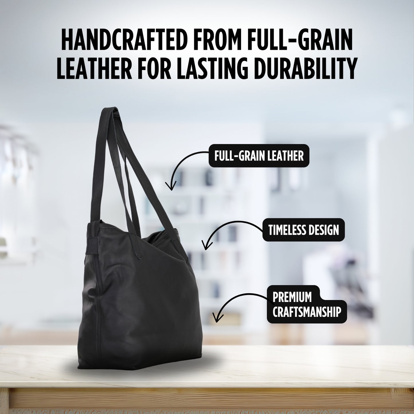 Leather Tote Ladies handbag