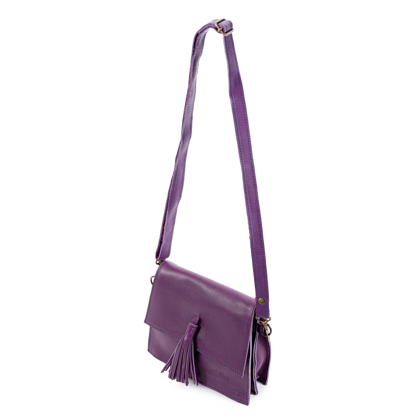 Small Tassle Buffalo Leather Sling Bag