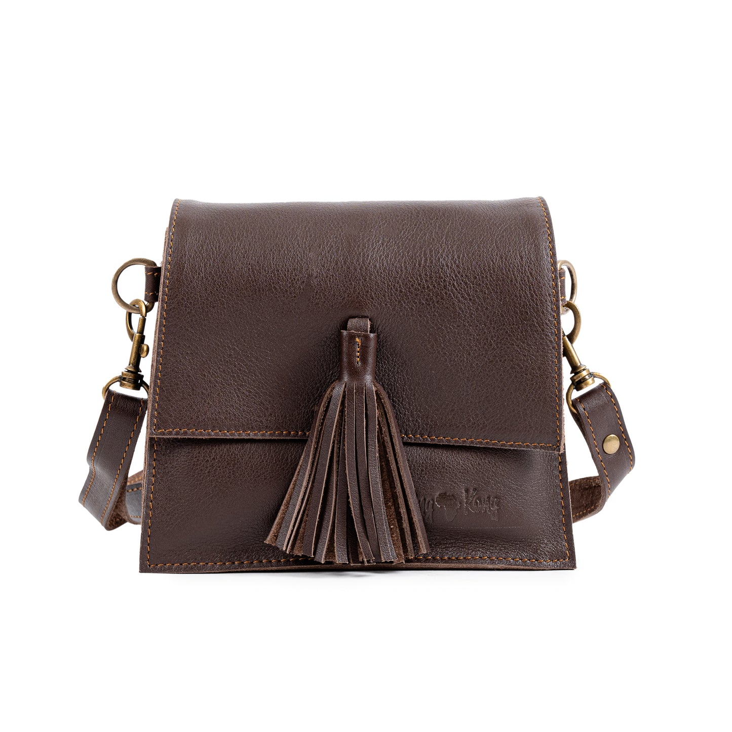 Small Tassle Buffalo Leather Sling Bag