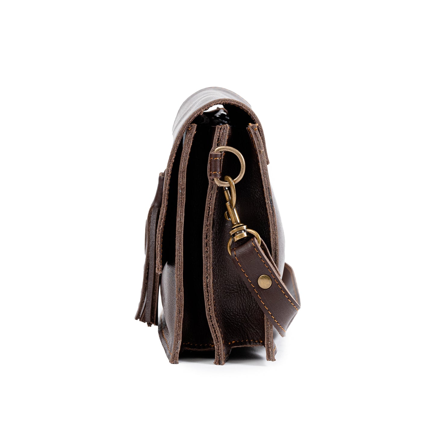 Small Tassle Buffalo Leather Sling Bag