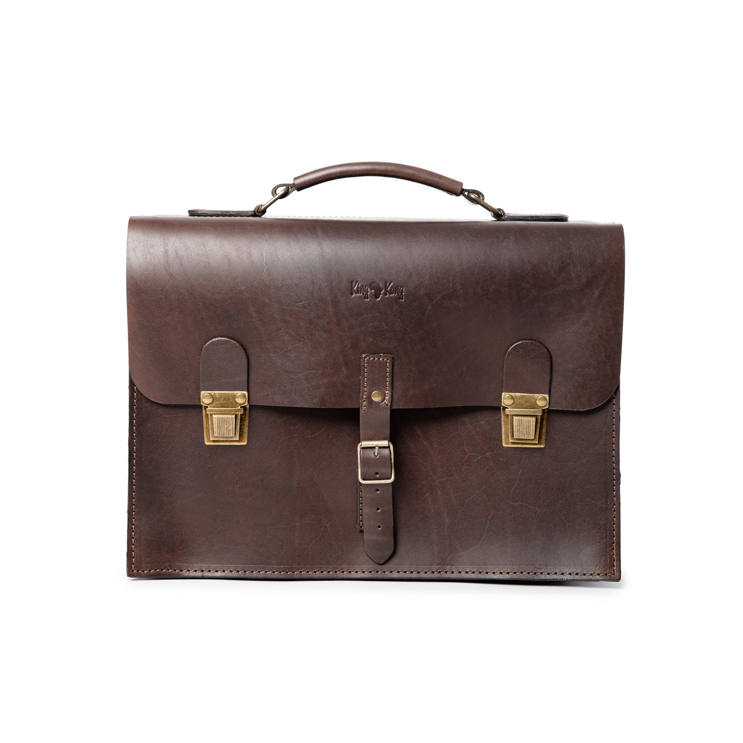 King Kong Leather Vintage 15 inch Laptop Portfolio Briefcase