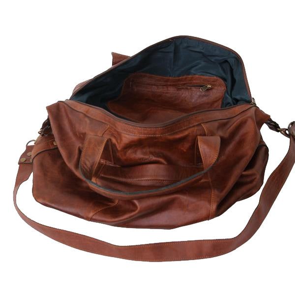 Weekend traveller Overnight leather bag - kingkong-leather