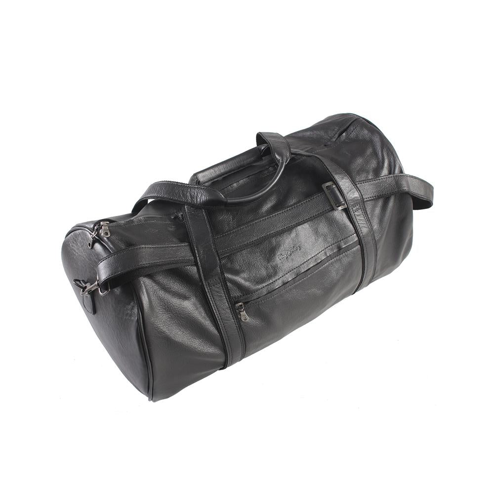 Leather Round Polo Travel Duffel