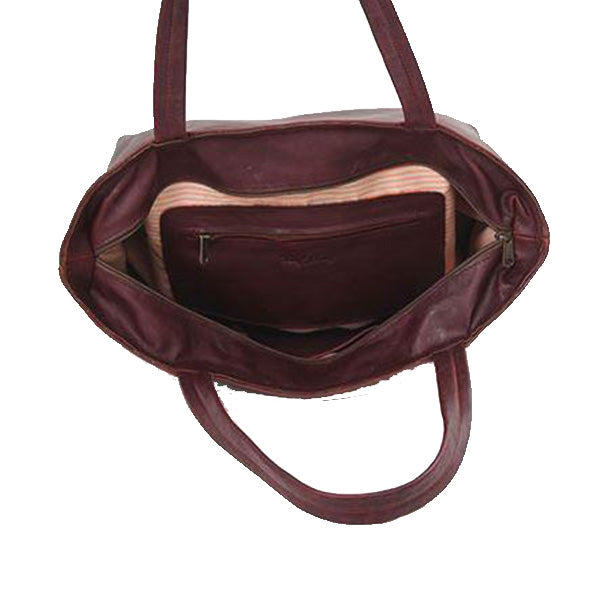 Roomy Tote Shopper Leather Handbag - kingkong-leather