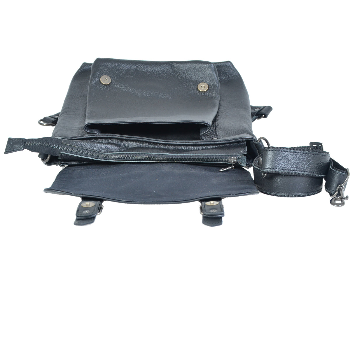 13 Inch Leather Satchel Sling Backpack - kingkong-leather