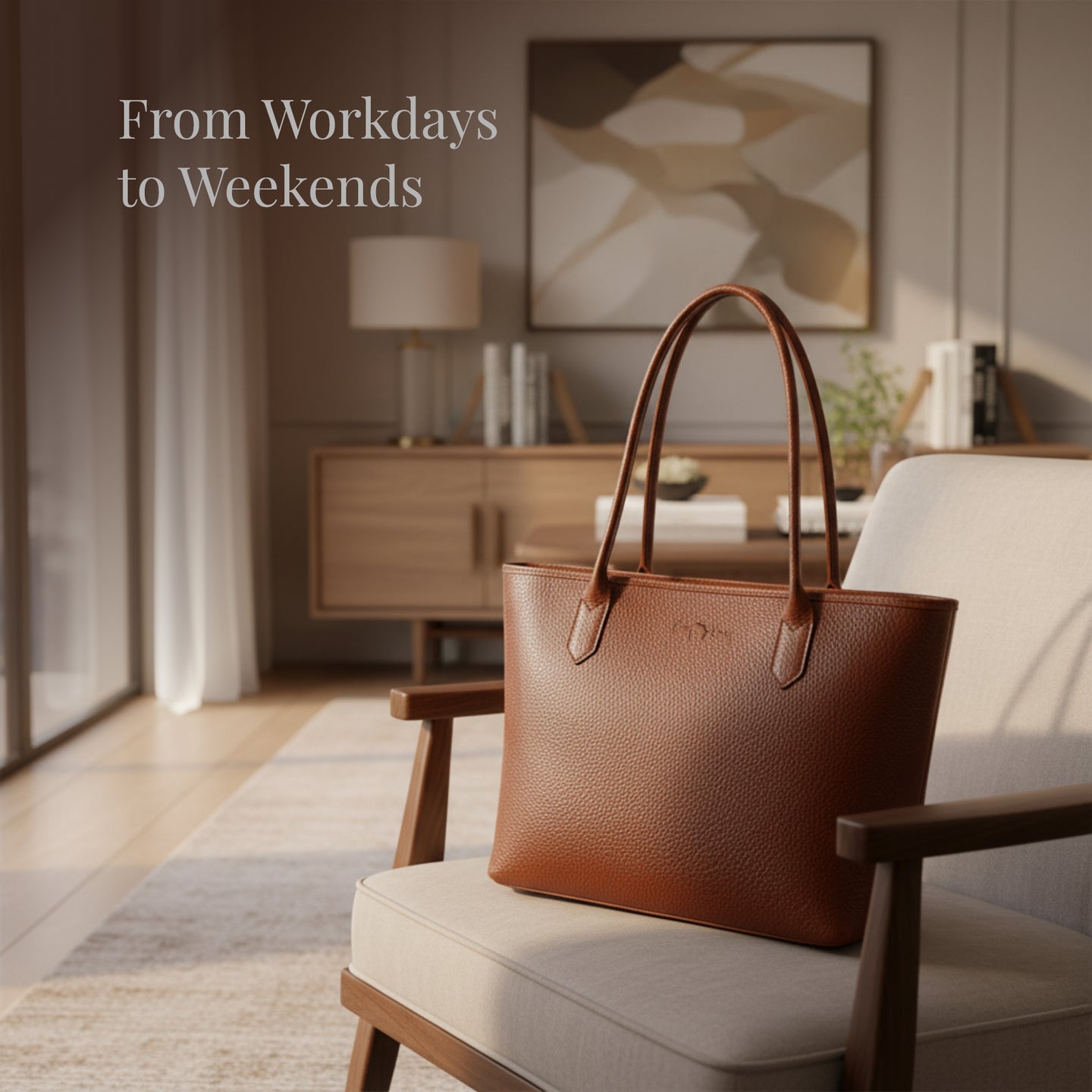 Leather Casual Tote Bag