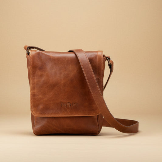Leather 10 Inch Messenger Sling Bag