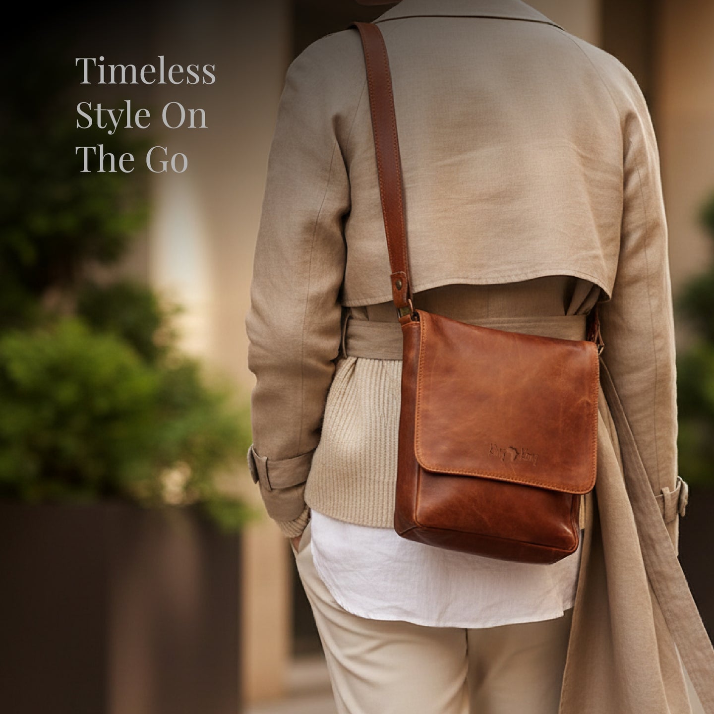 Leather 10 Inch Messenger Sling Bag