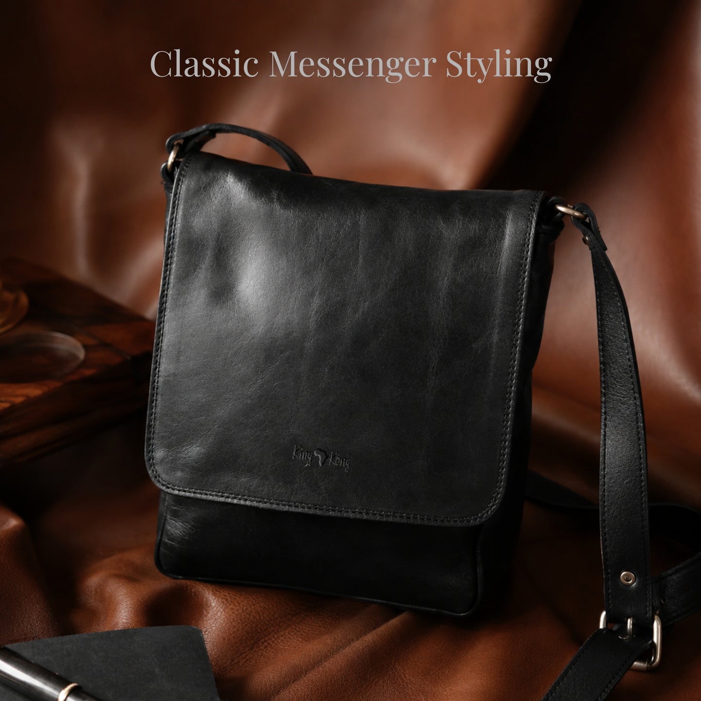 Leather 10 Inch Messenger Sling Bag