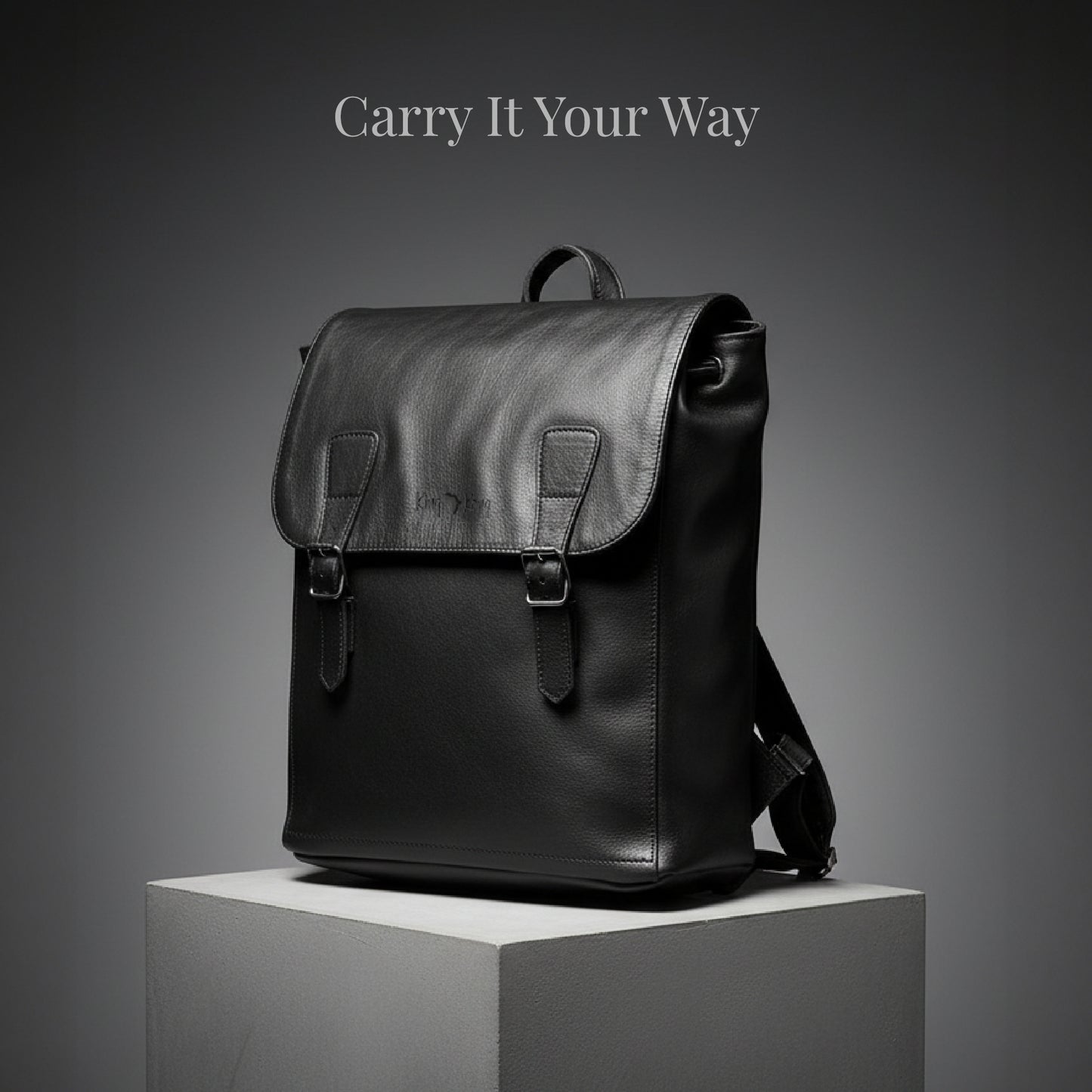 Leather 15.6 inch laptop backpack