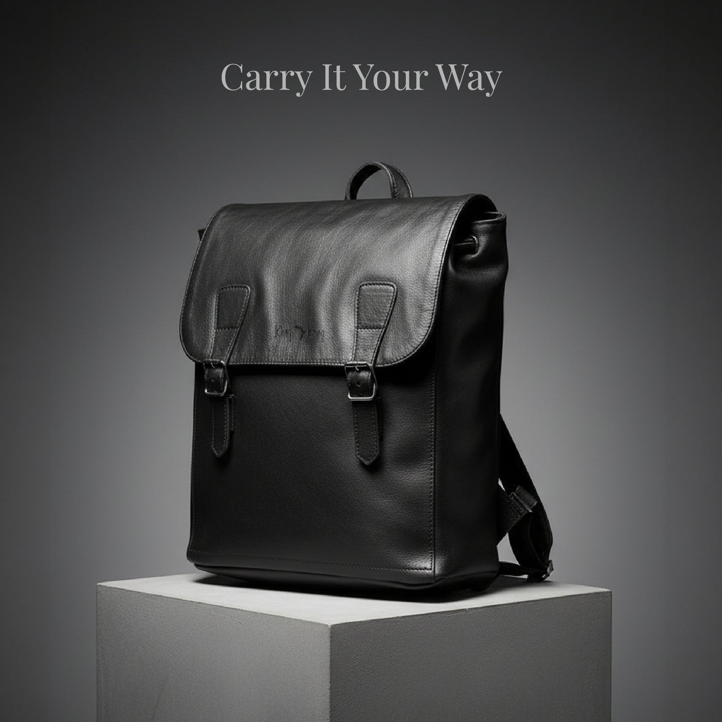 Leather 15.6 inch laptop backpack
