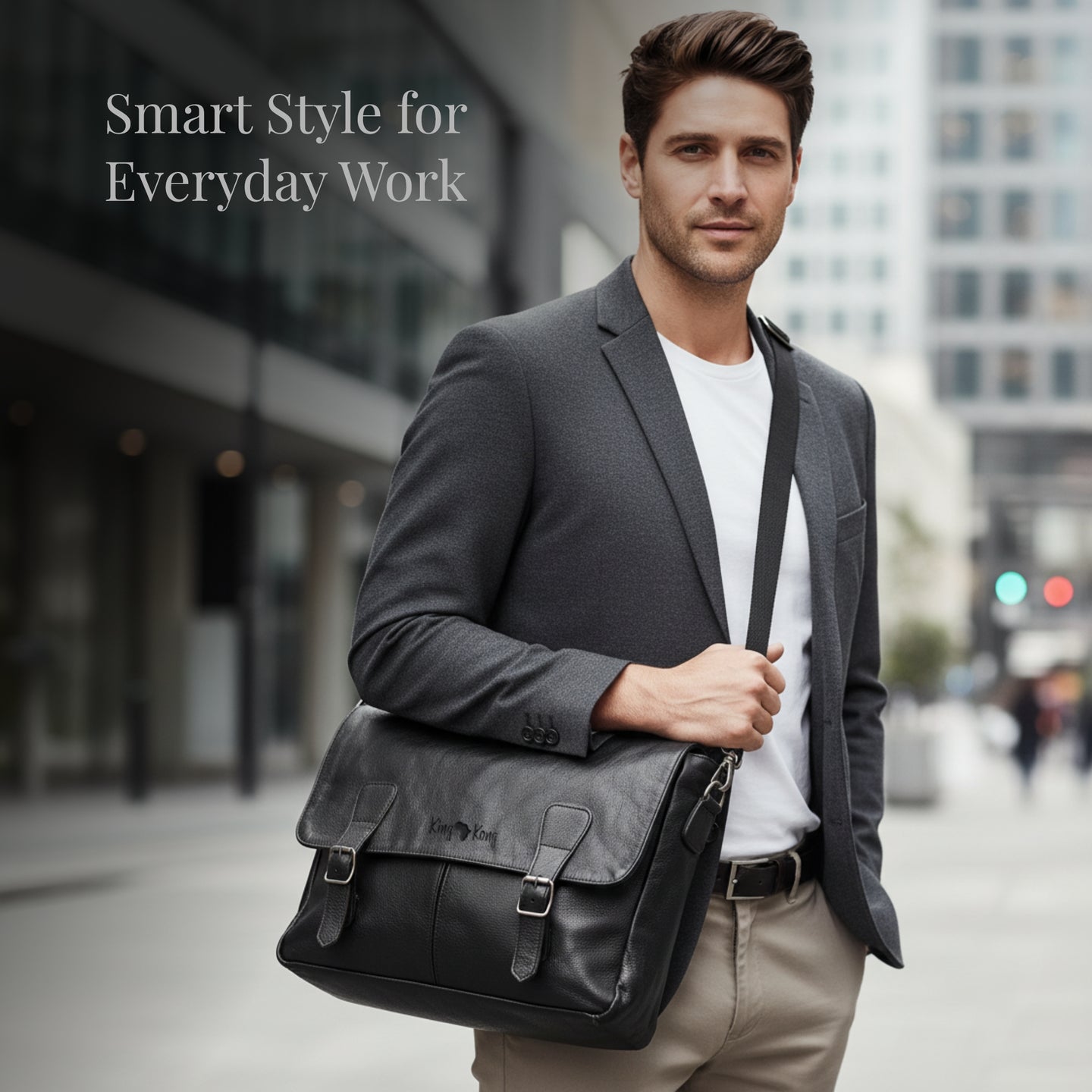 Elegant Leather 15 Inch Messenger