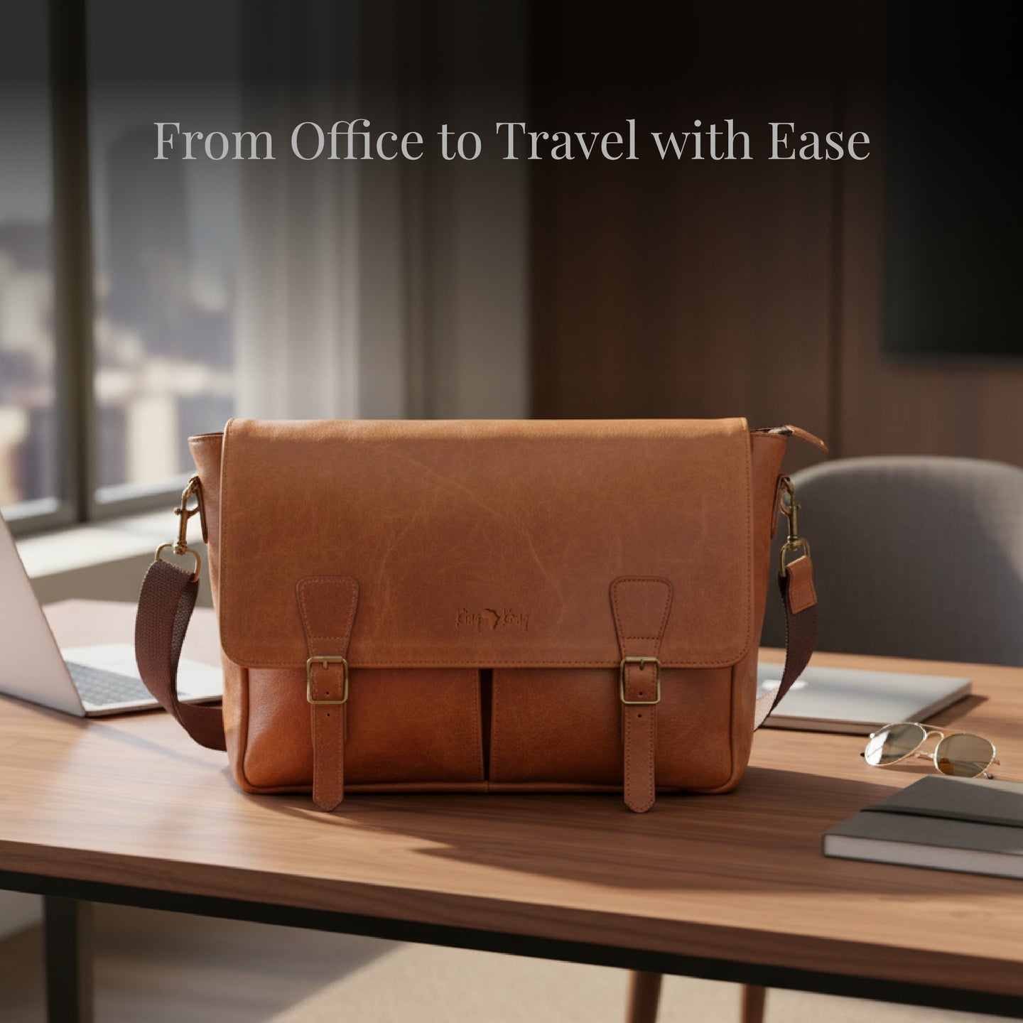 Elegant Leather 15 Inch Messenger