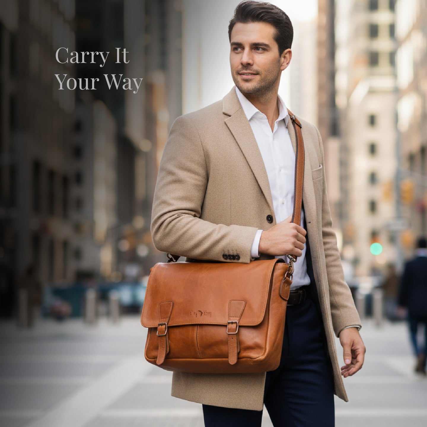 Elegant Leather 15 Inch Messenger