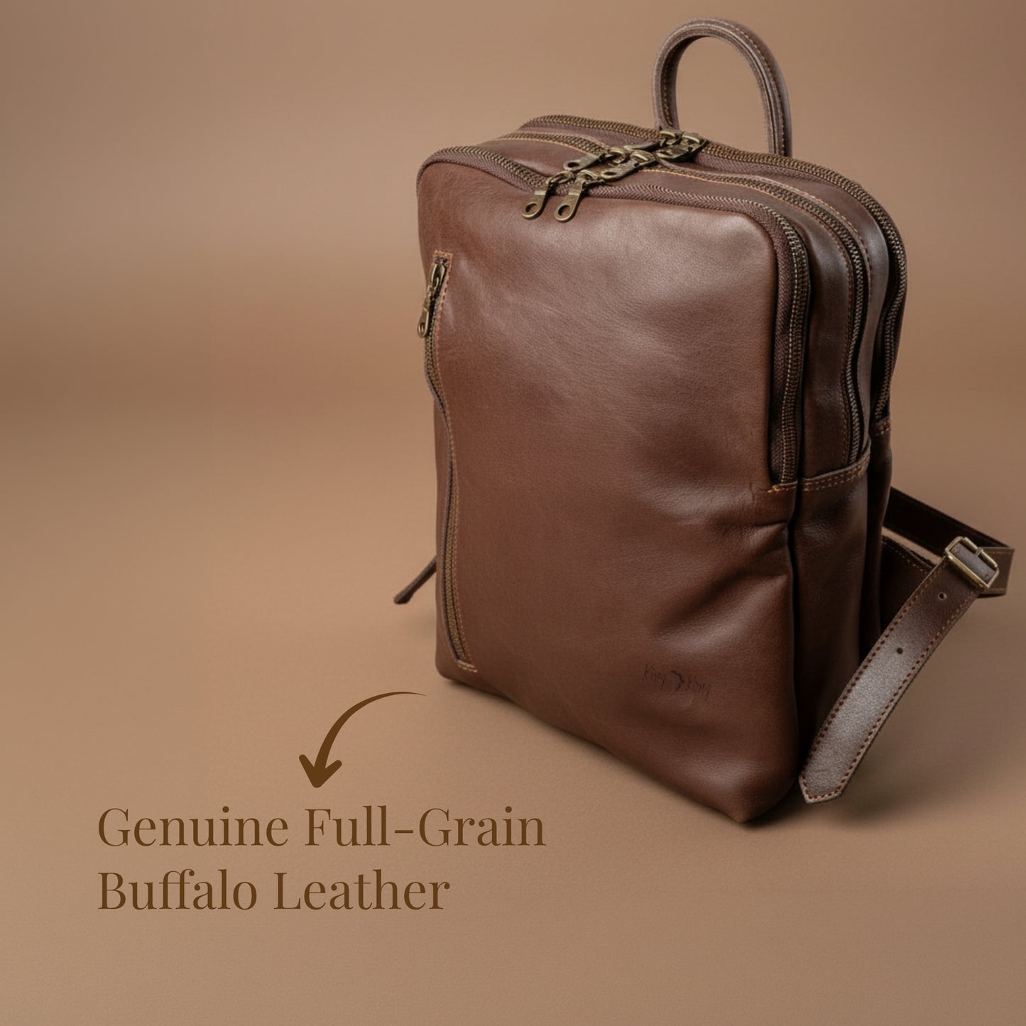 Laptop Backpack - Genuine Leather - Buffalo Leather