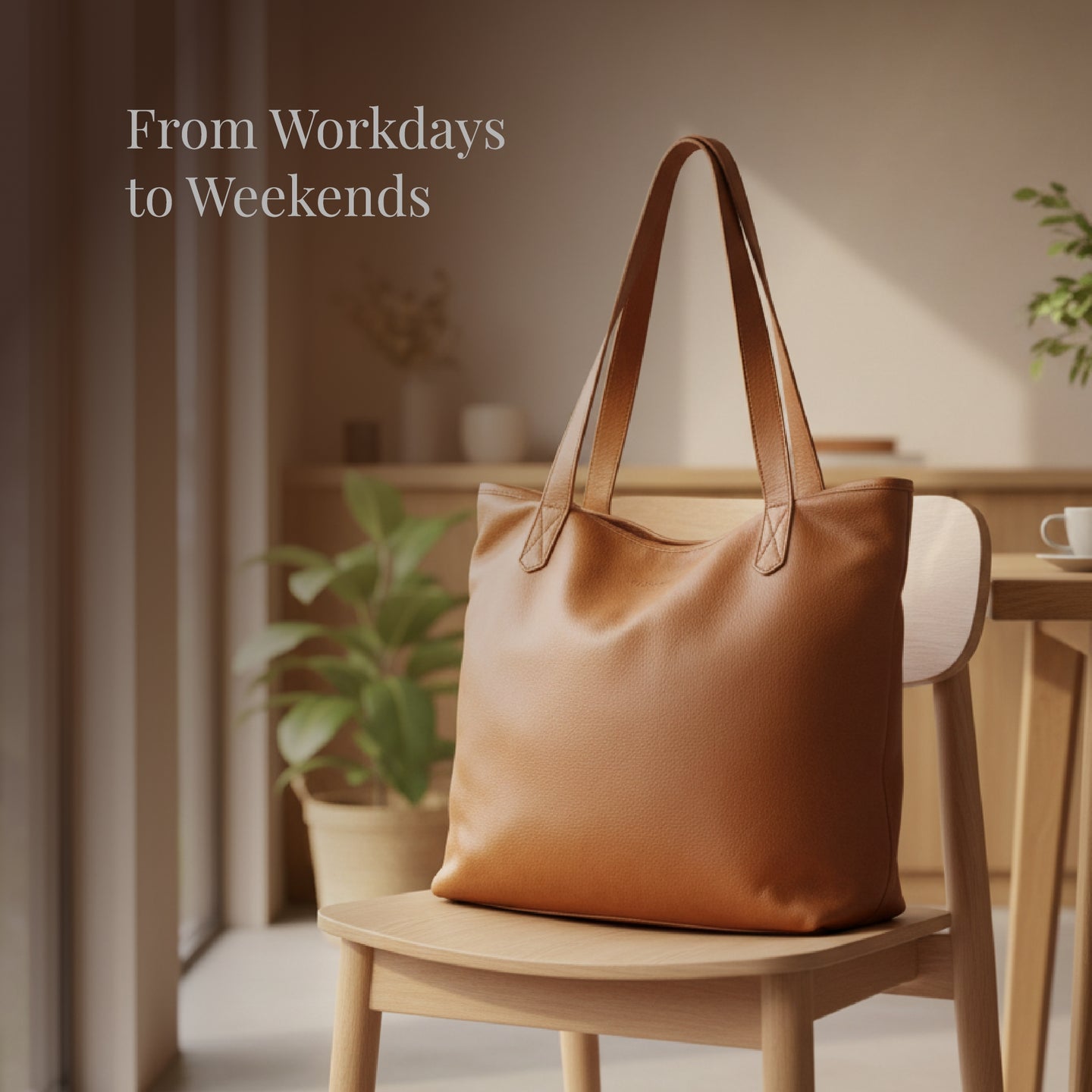 Leather Tote Ladies handbag