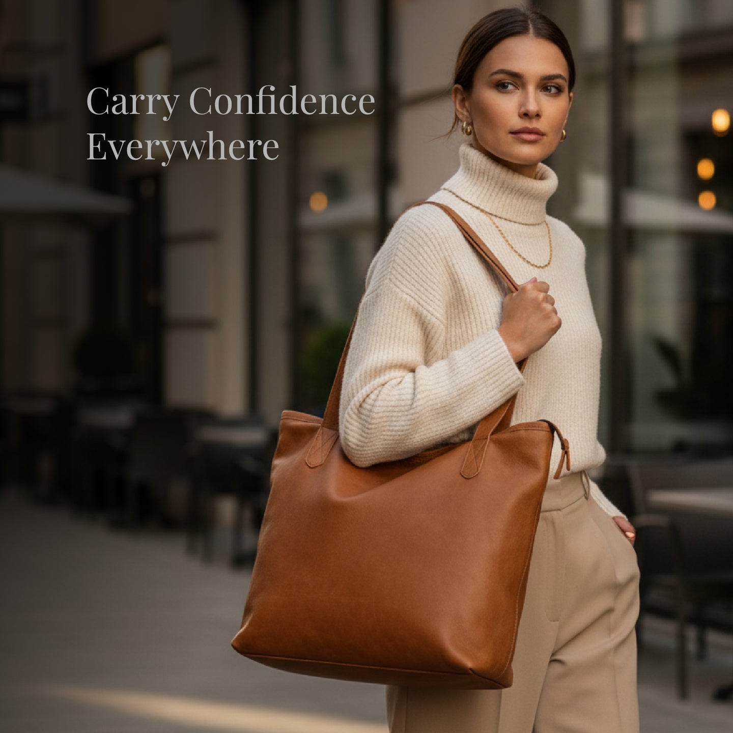Leather Tote Ladies handbag