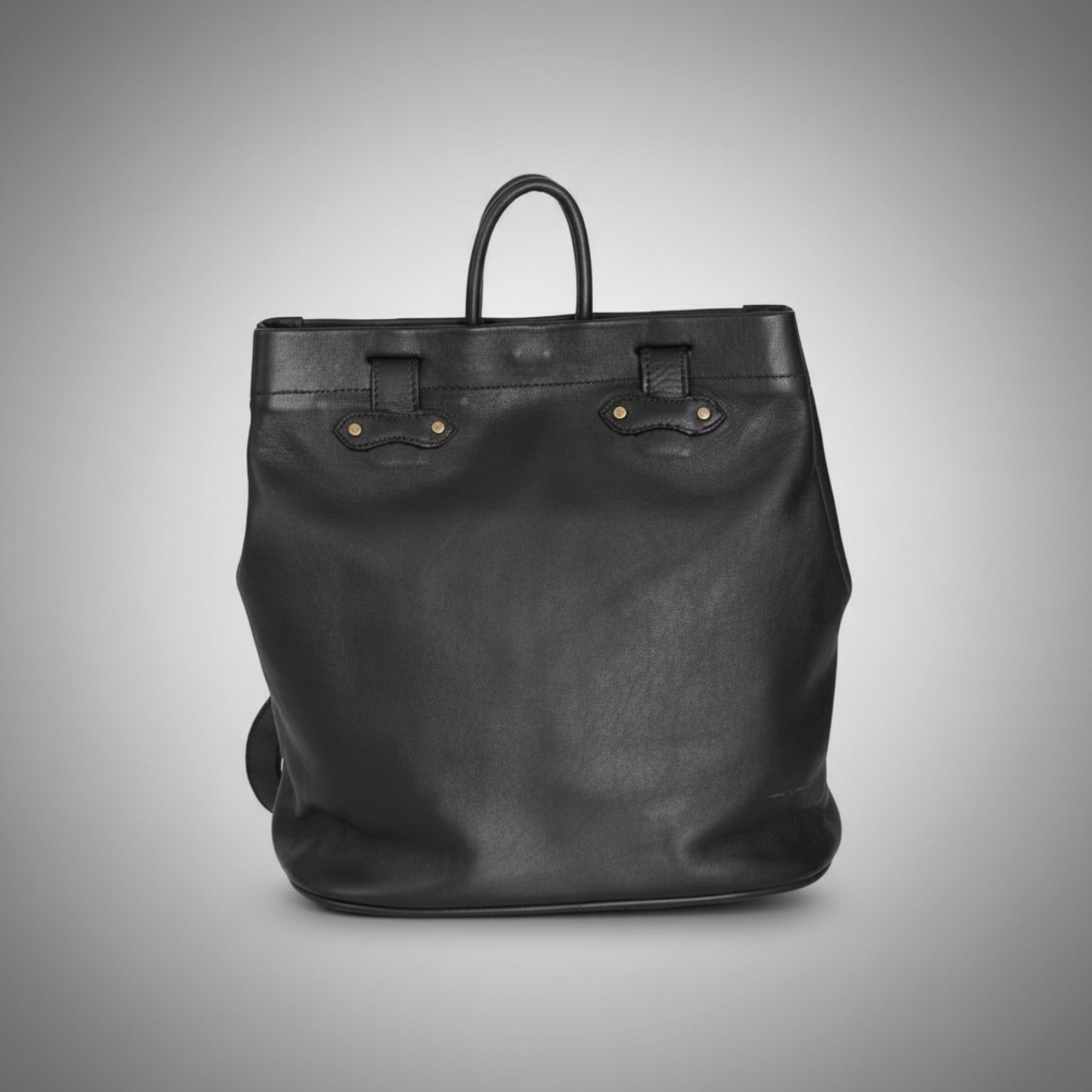 Leather 2 In 1 tote hand backpack
