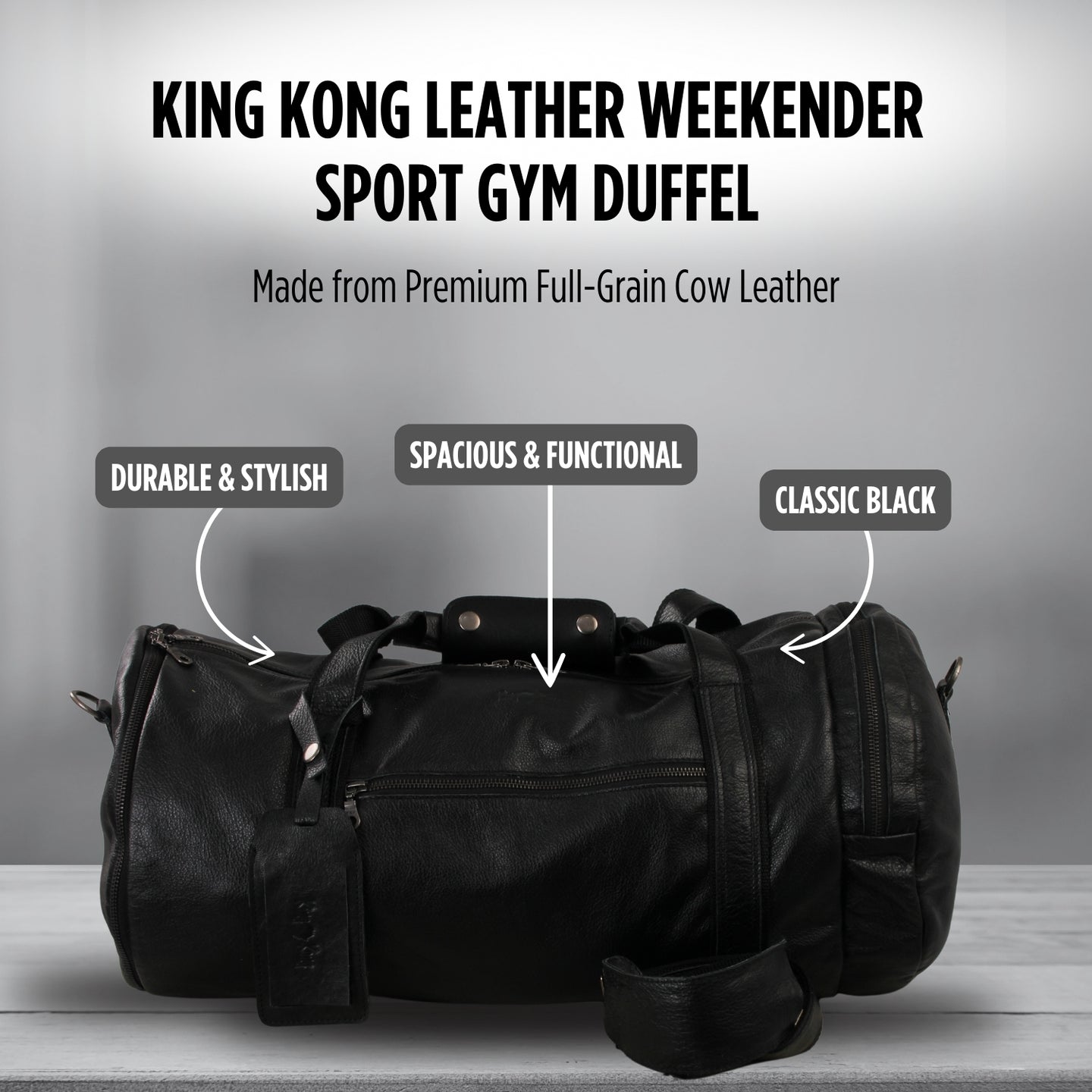 Stockman Weekender Sport Gym Duffel Bag with Waterproof Lining