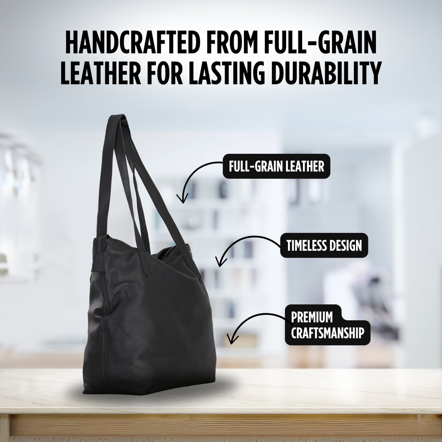 Leather Tote Ladies handbag