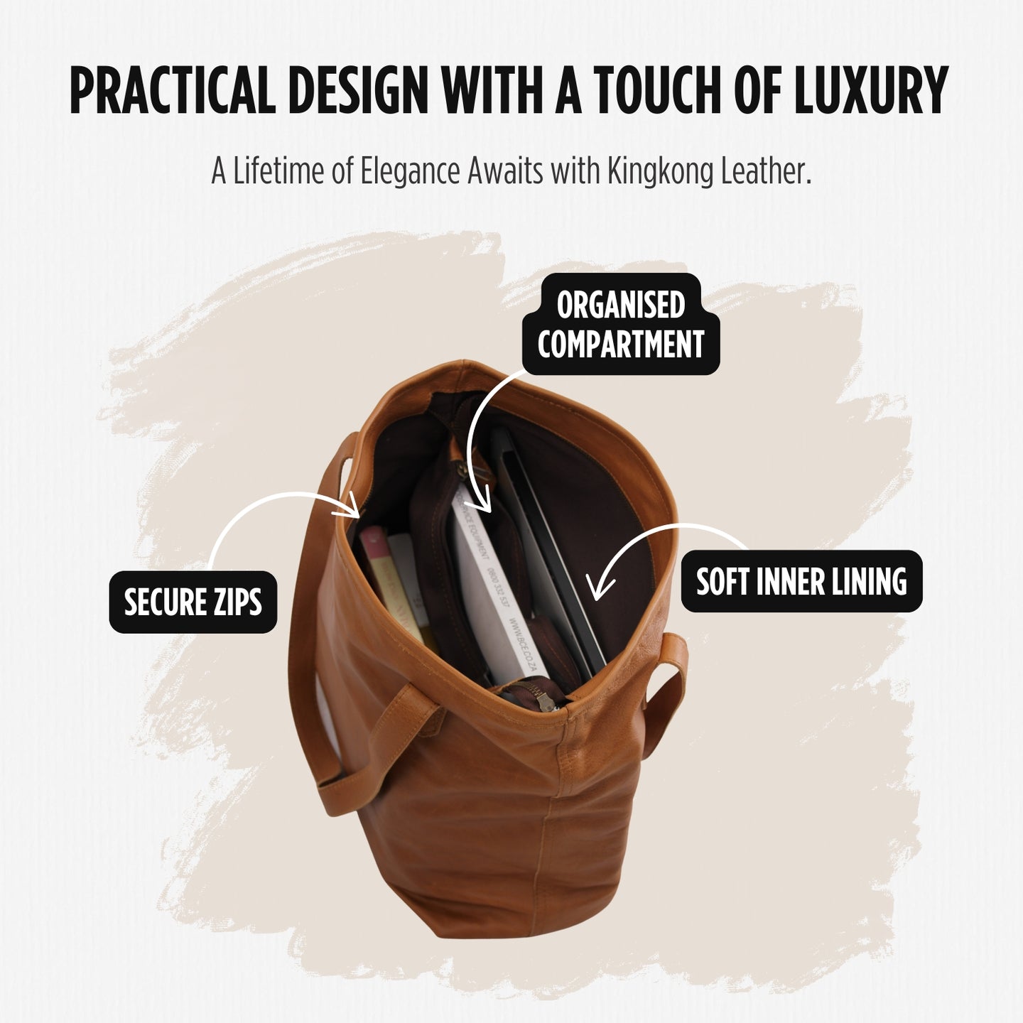 Leather Tote Ladies handbag