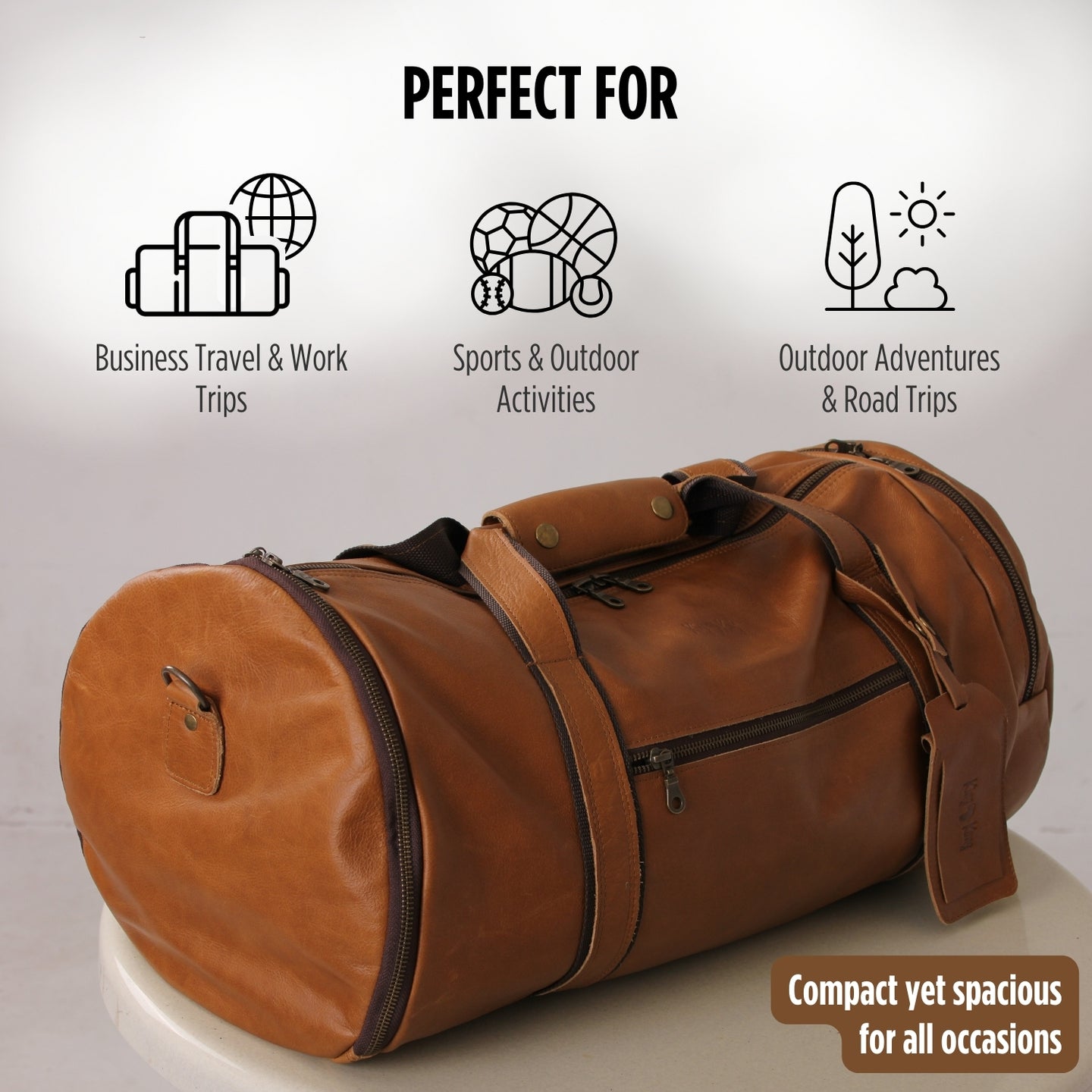 Stockman Weekender Sport Gym Duffel Bag with Waterproof Lining