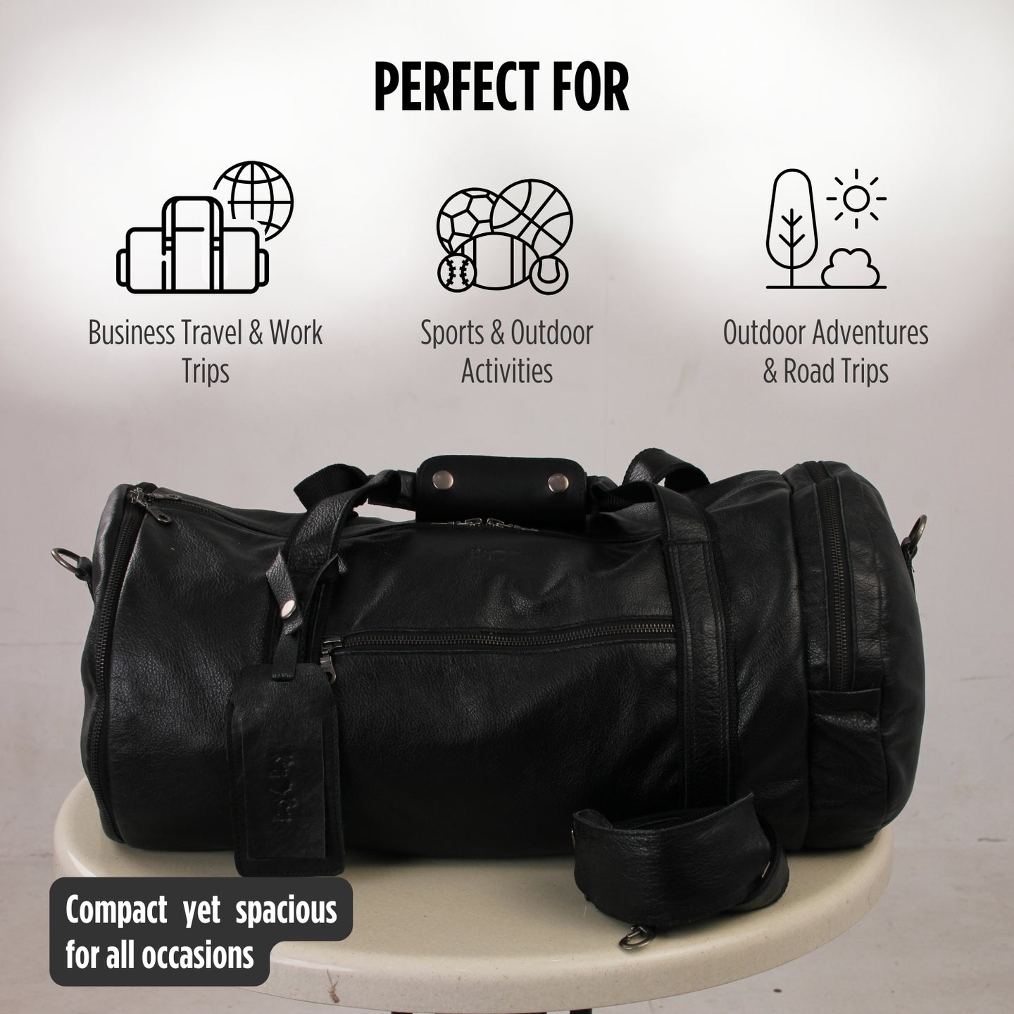 Stockman Weekender Sport Gym Duffel Bag with Waterproof Lining