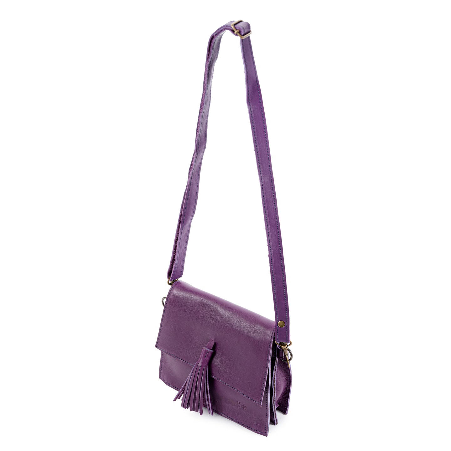 Small Tassle Buffalo Leather Sling Bag