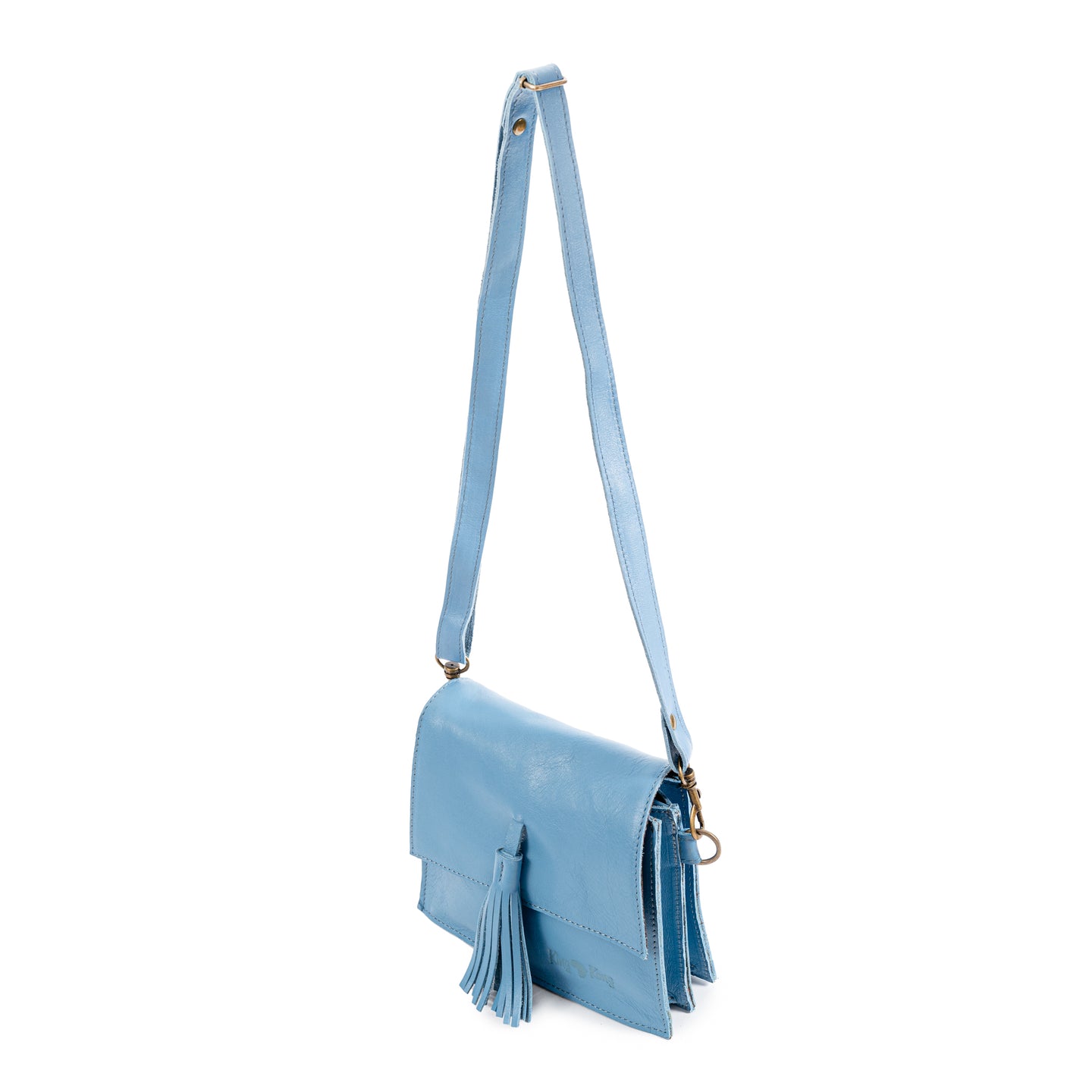 Small Tassle Buffalo Leather Sling Bag