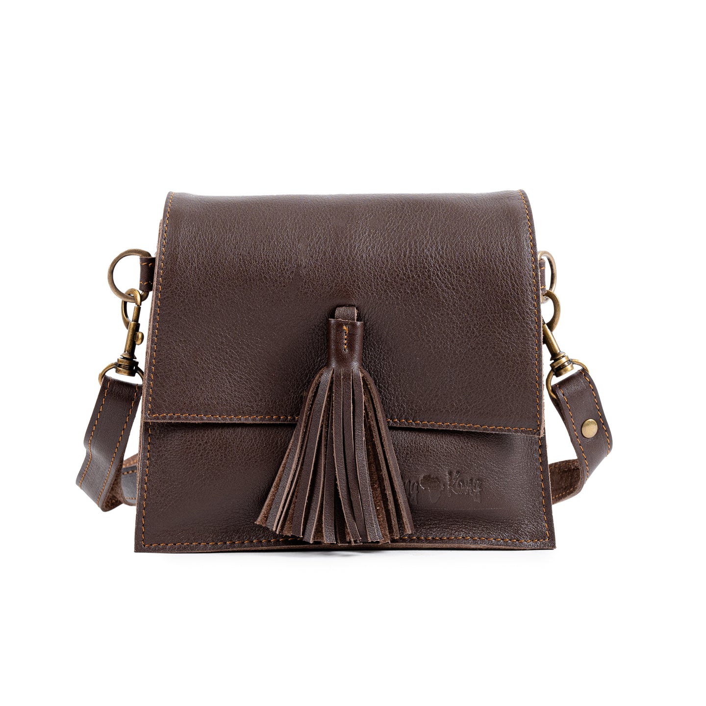 Small Tassle Buffalo Leather Sling Bag