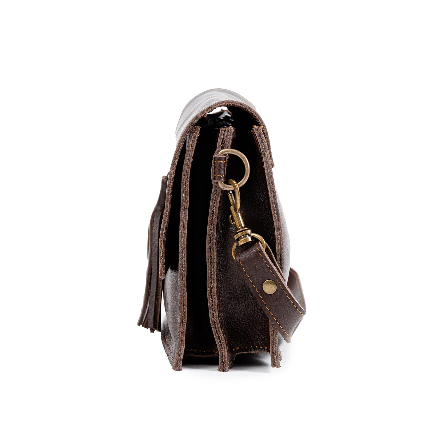 Small Tassle Buffalo Leather Sling Bag