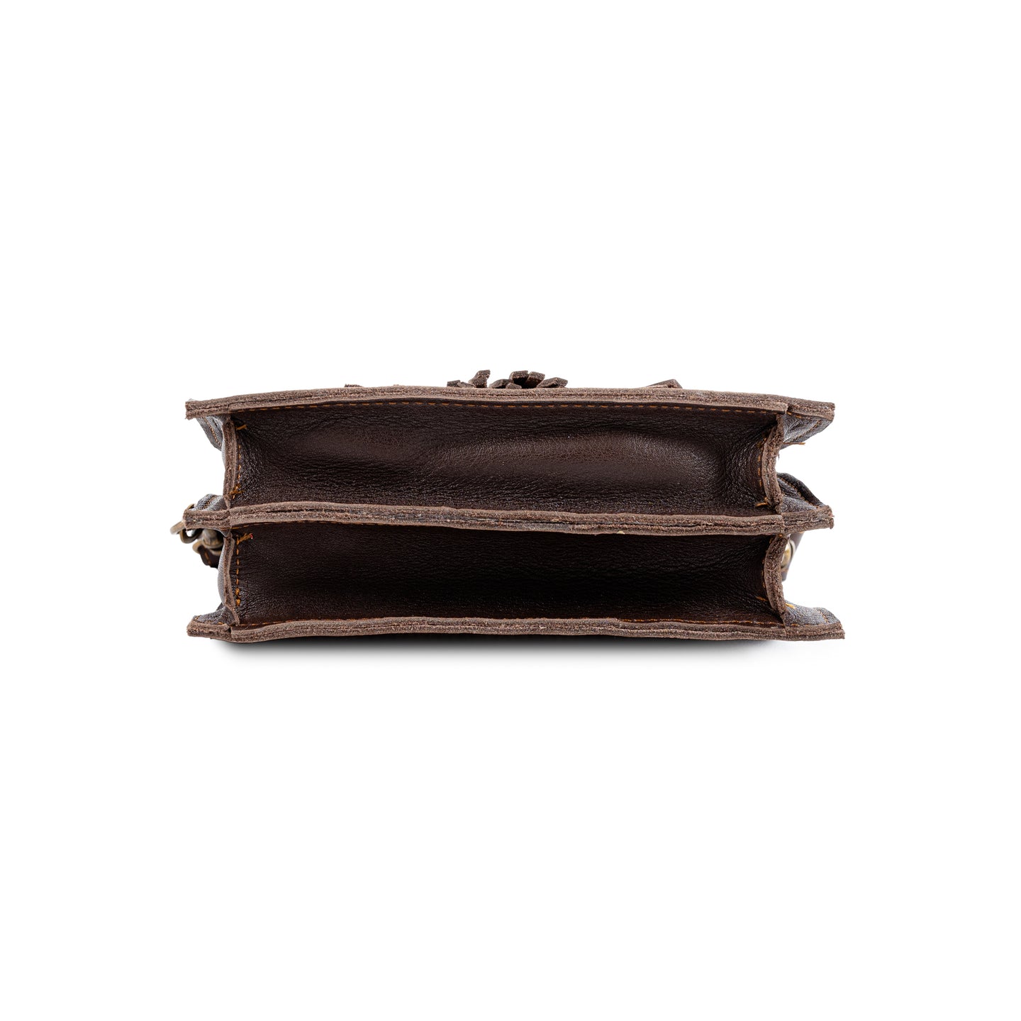 Small Tassle Buffalo Leather Sling Bag