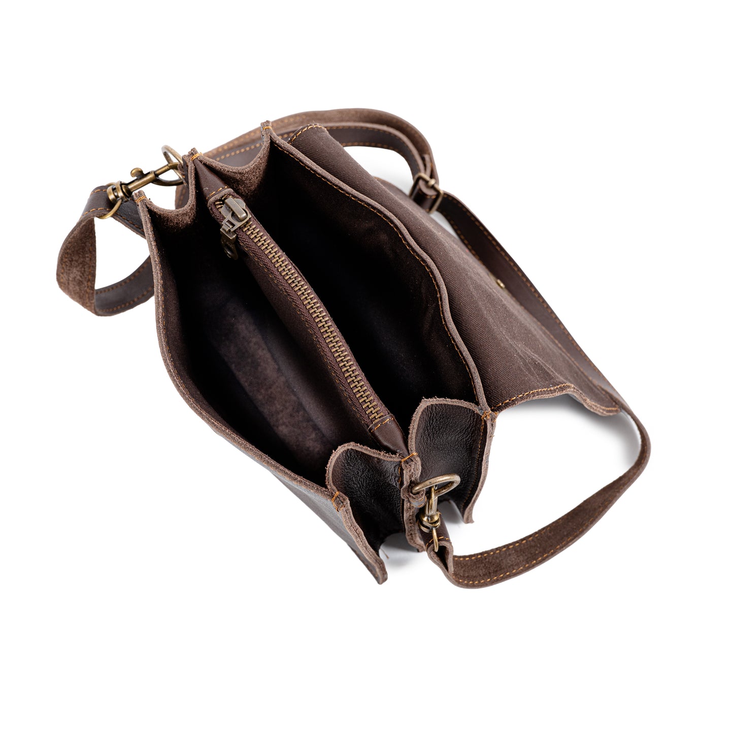 Small Tassle Buffalo Leather Sling Bag