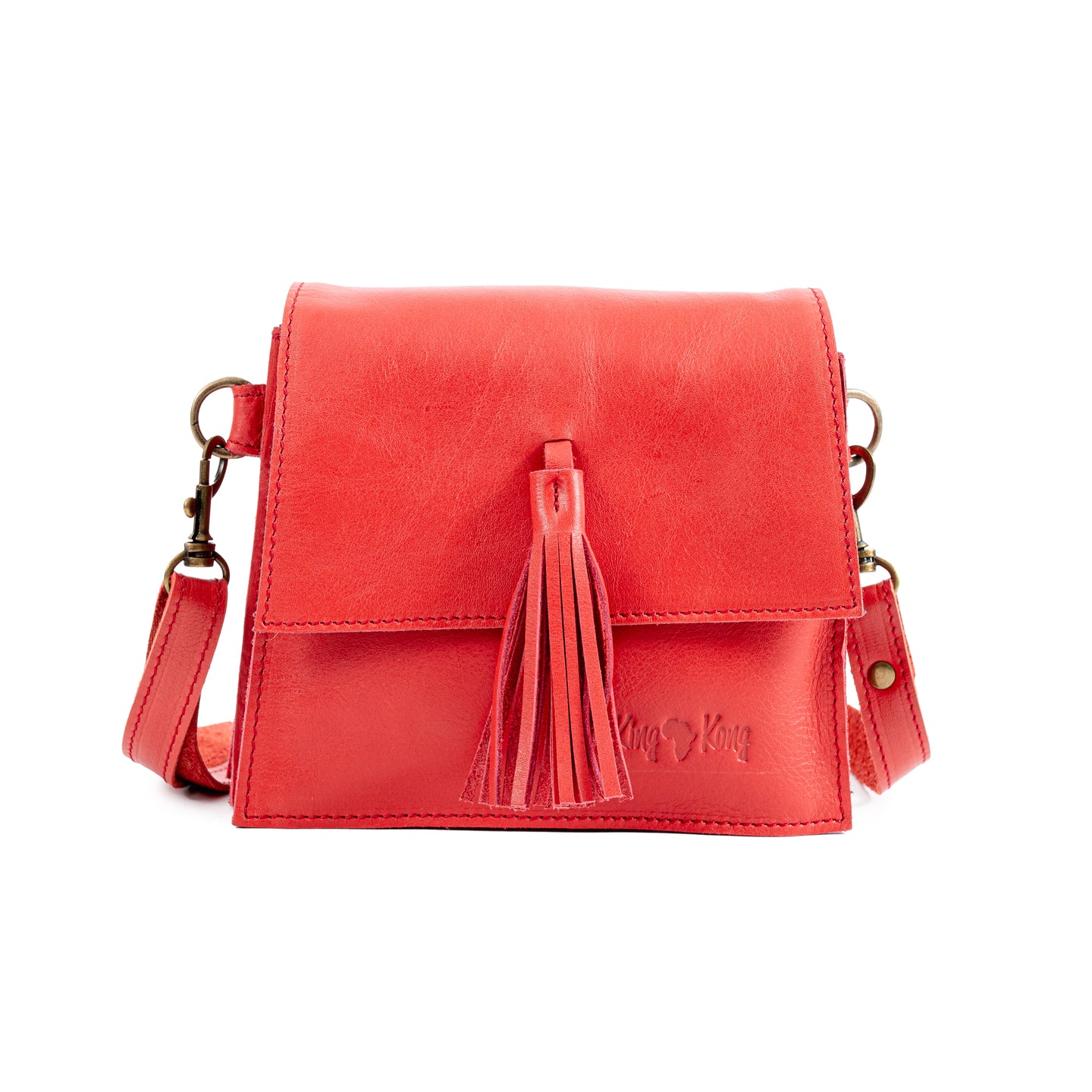 Small Tassle Buffalo Leather Sling Bag