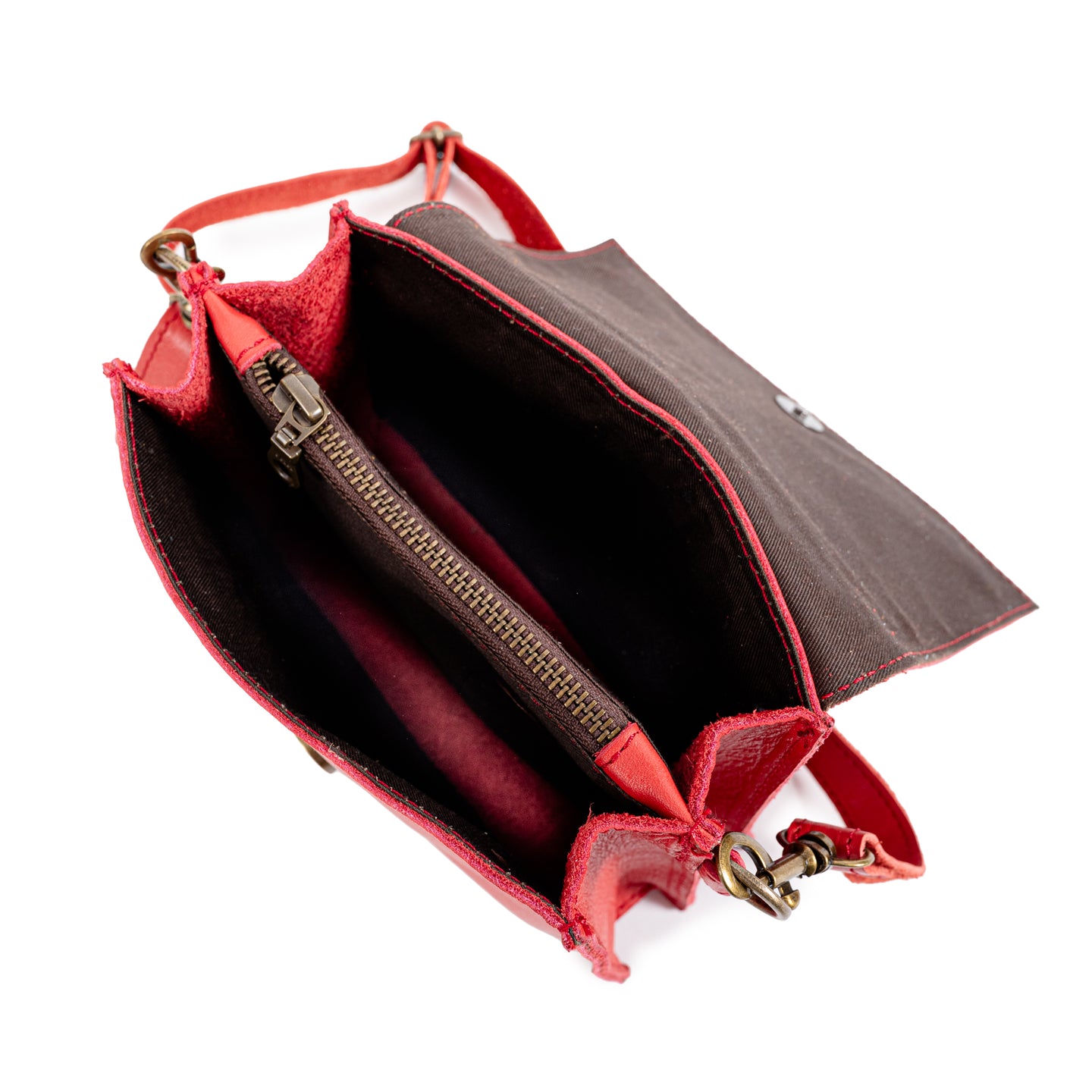 Small Tassle Buffalo Leather Sling Bag