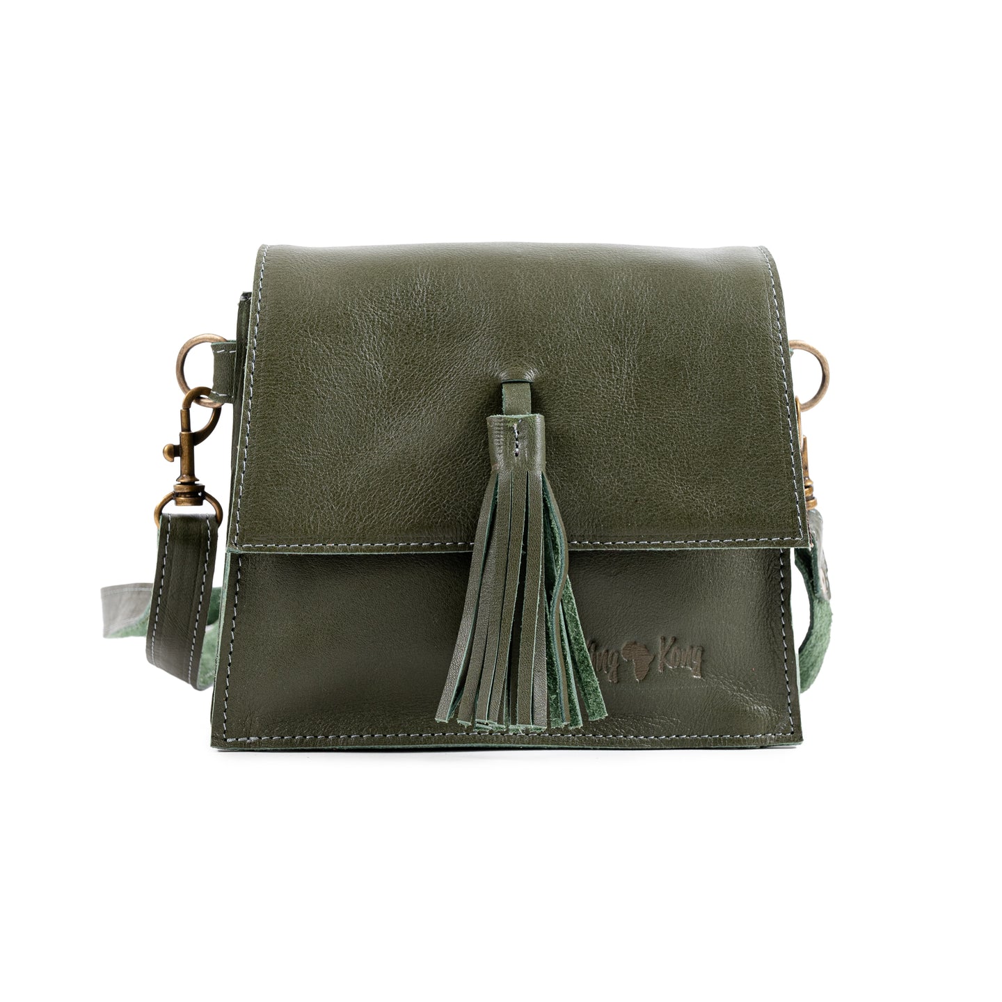 Small Tassle Buffalo Leather Sling Bag