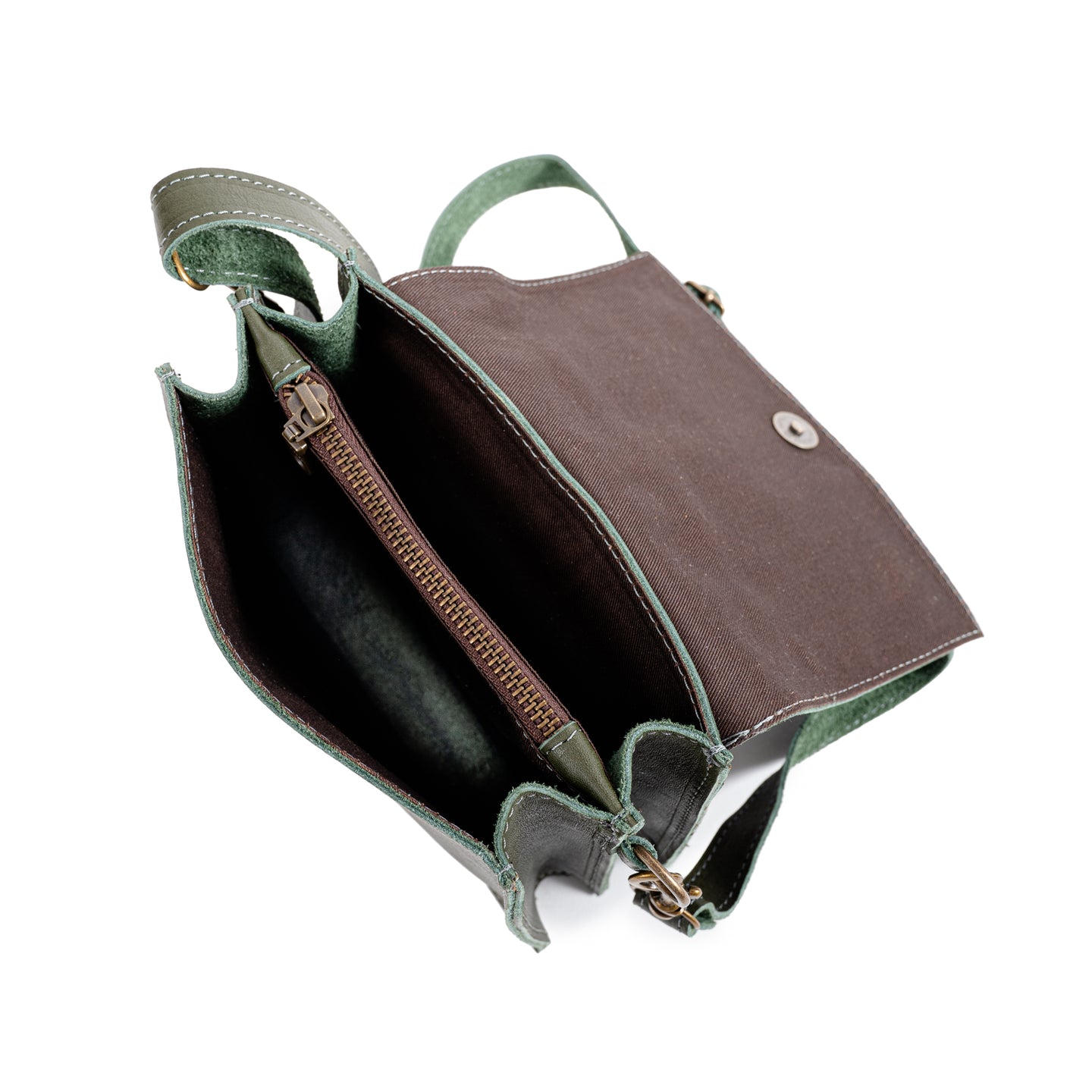 Small Tassle Buffalo Leather Sling Bag