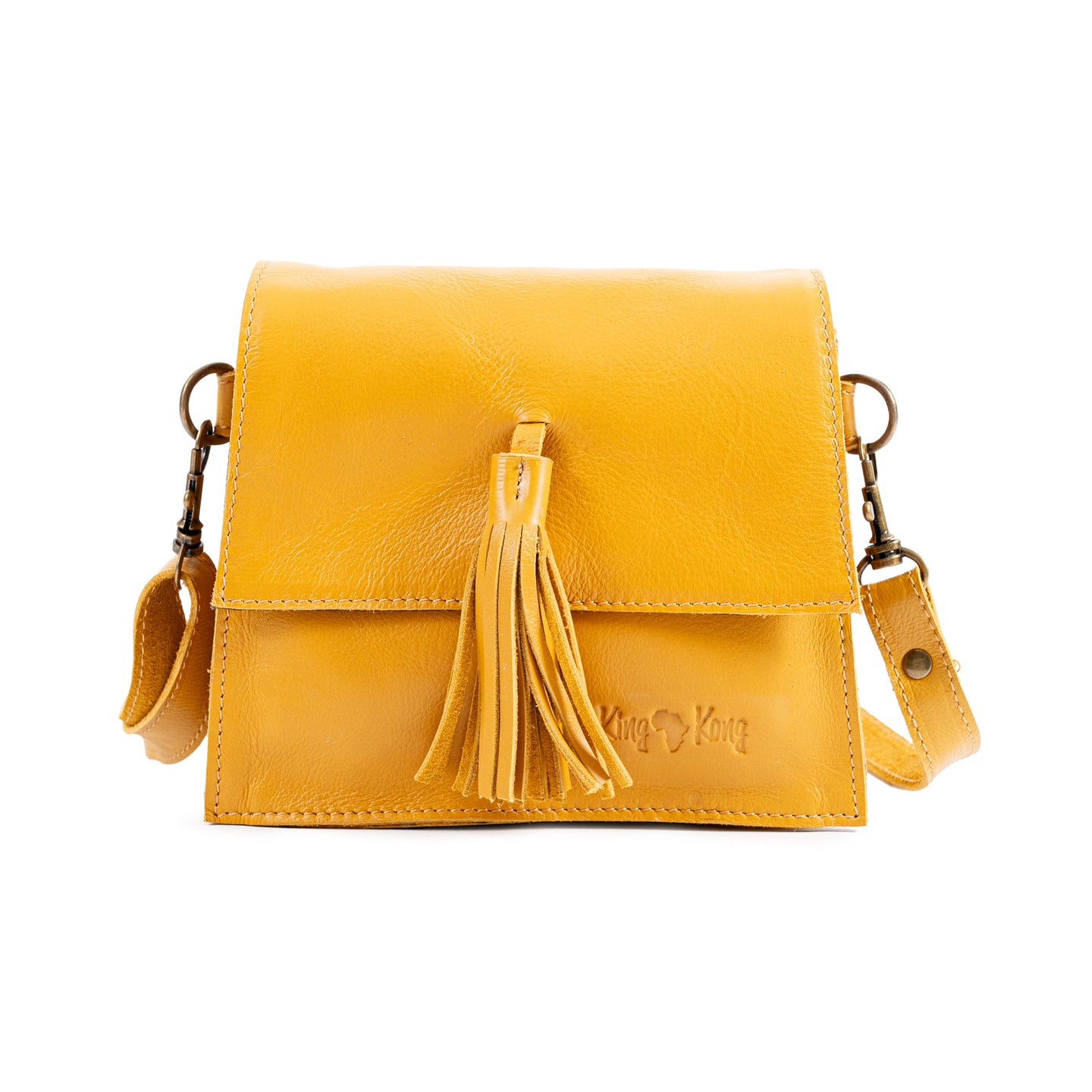 Small Tassle Buffalo Leather Sling Bag
