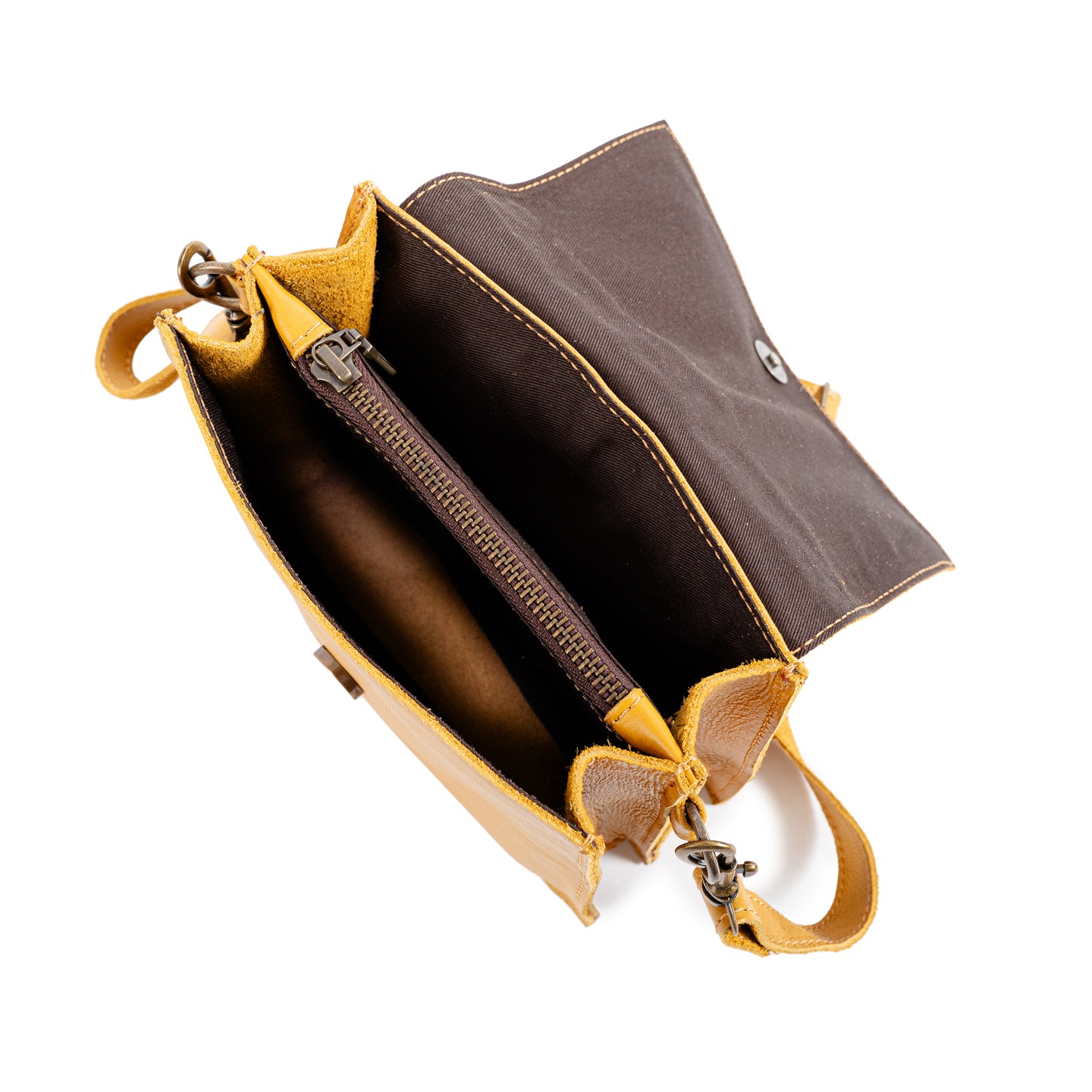 Small Tassle Buffalo Leather Sling Bag