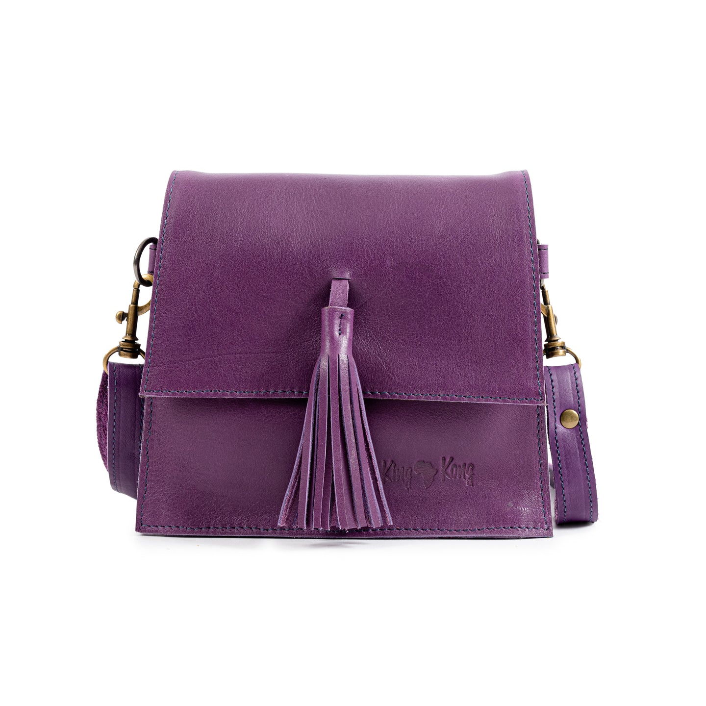 Small Tassle Buffalo Leather Sling Bag