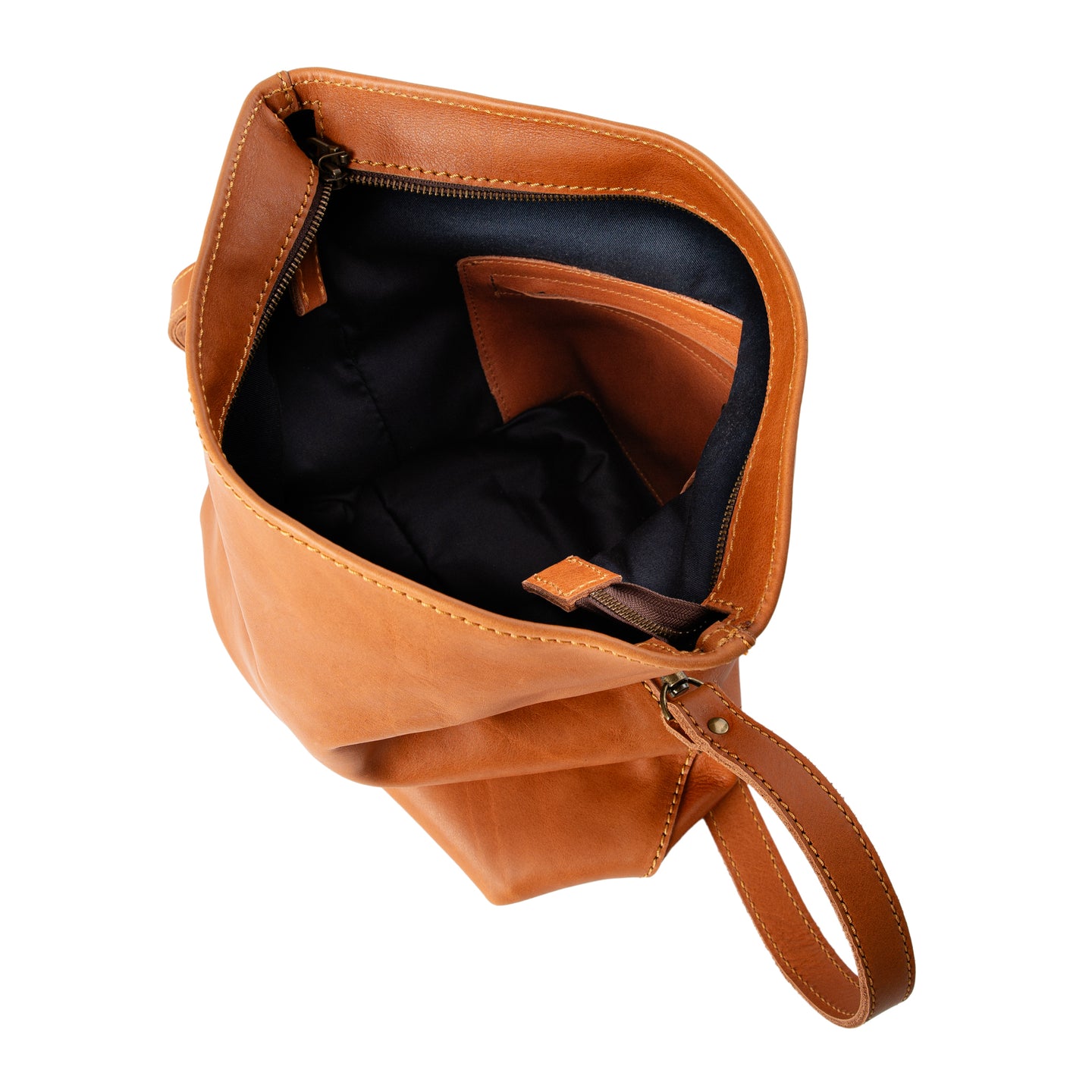King Kong Leather Fold-over Buffalo Tote Leather Handbag