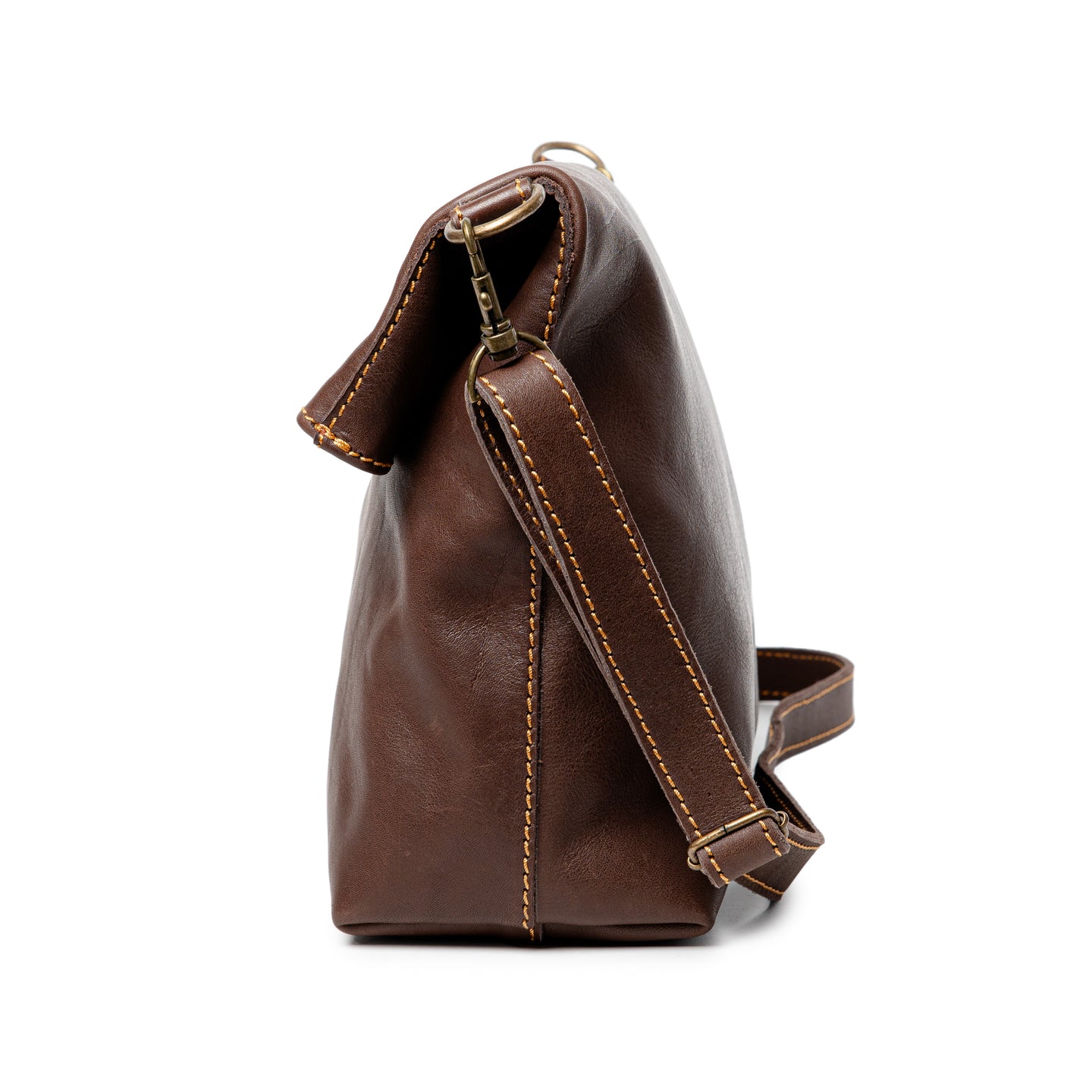 King Kong Leather Fold-over Buffalo Tote Leather Handbag