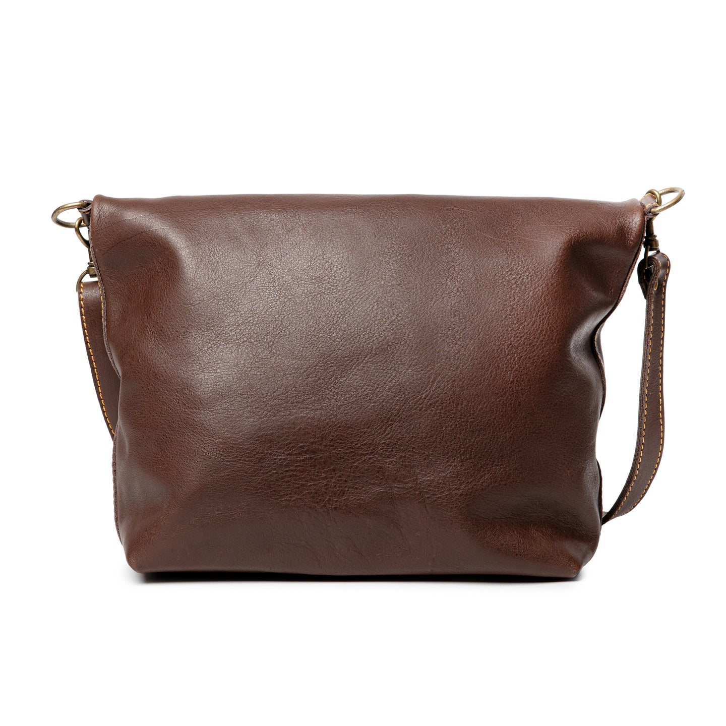 King Kong Leather Fold-over Buffalo Tote Leather Handbag
