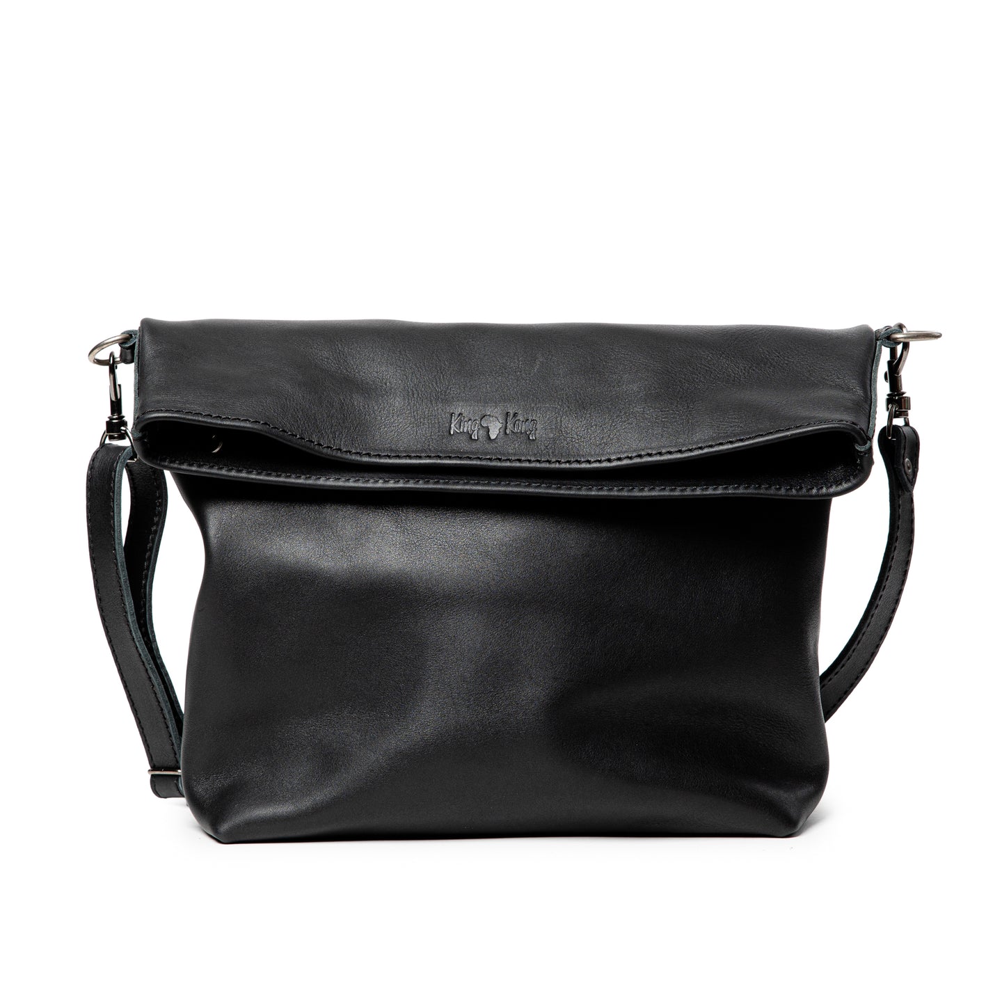 King Kong Leather Fold-over Buffalo Tote Leather Handbag