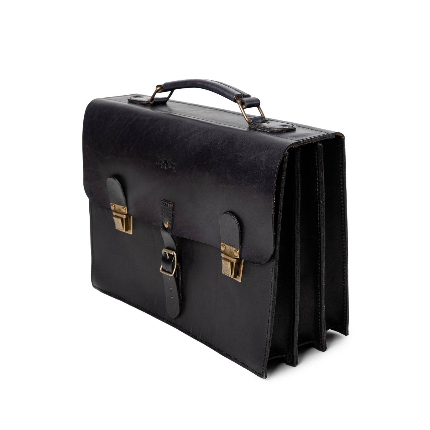 King Kong Leather Vintage 15 inch Laptop Portfolio Briefcase
