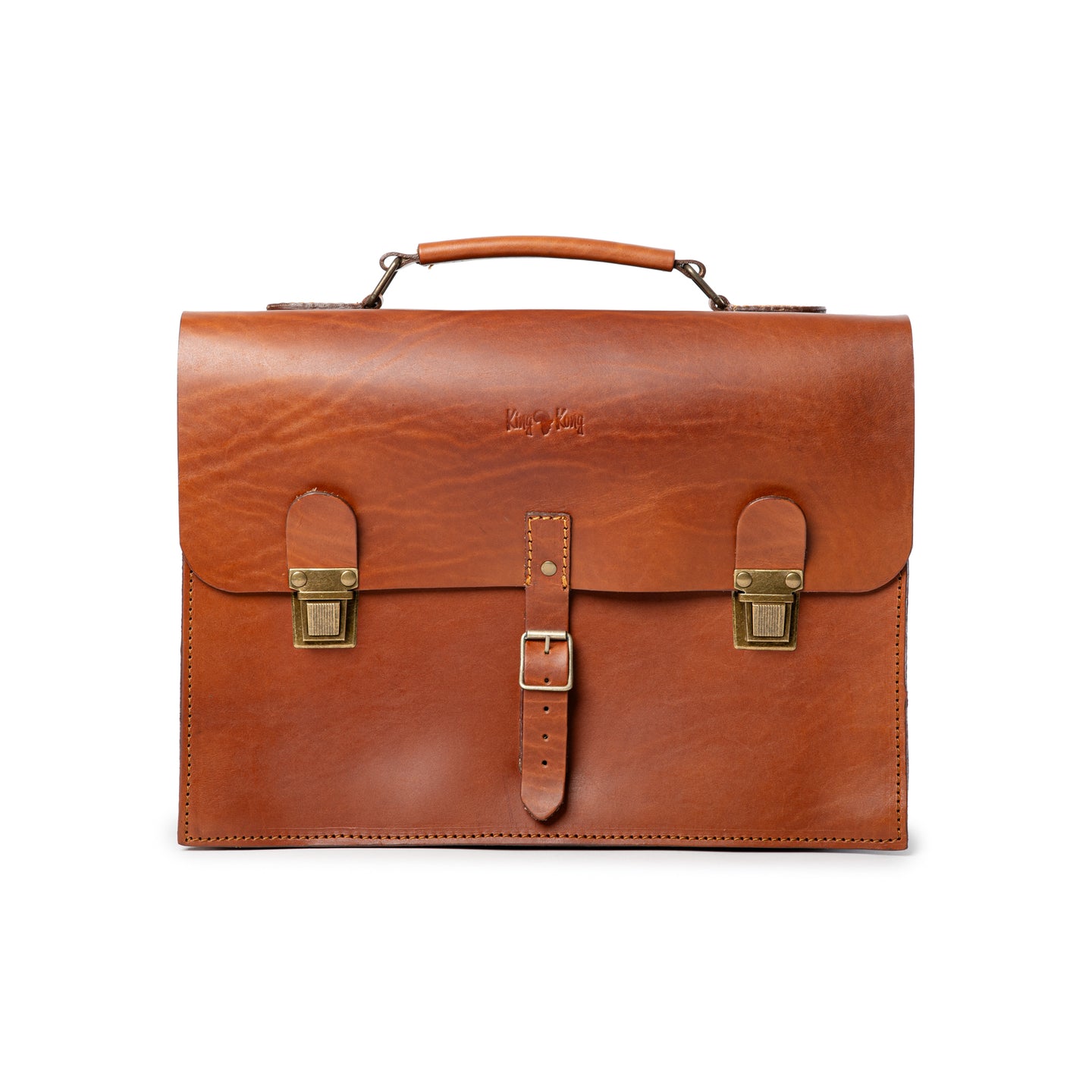 King Kong Leather Vintage 15 inch Laptop Portfolio Briefcase