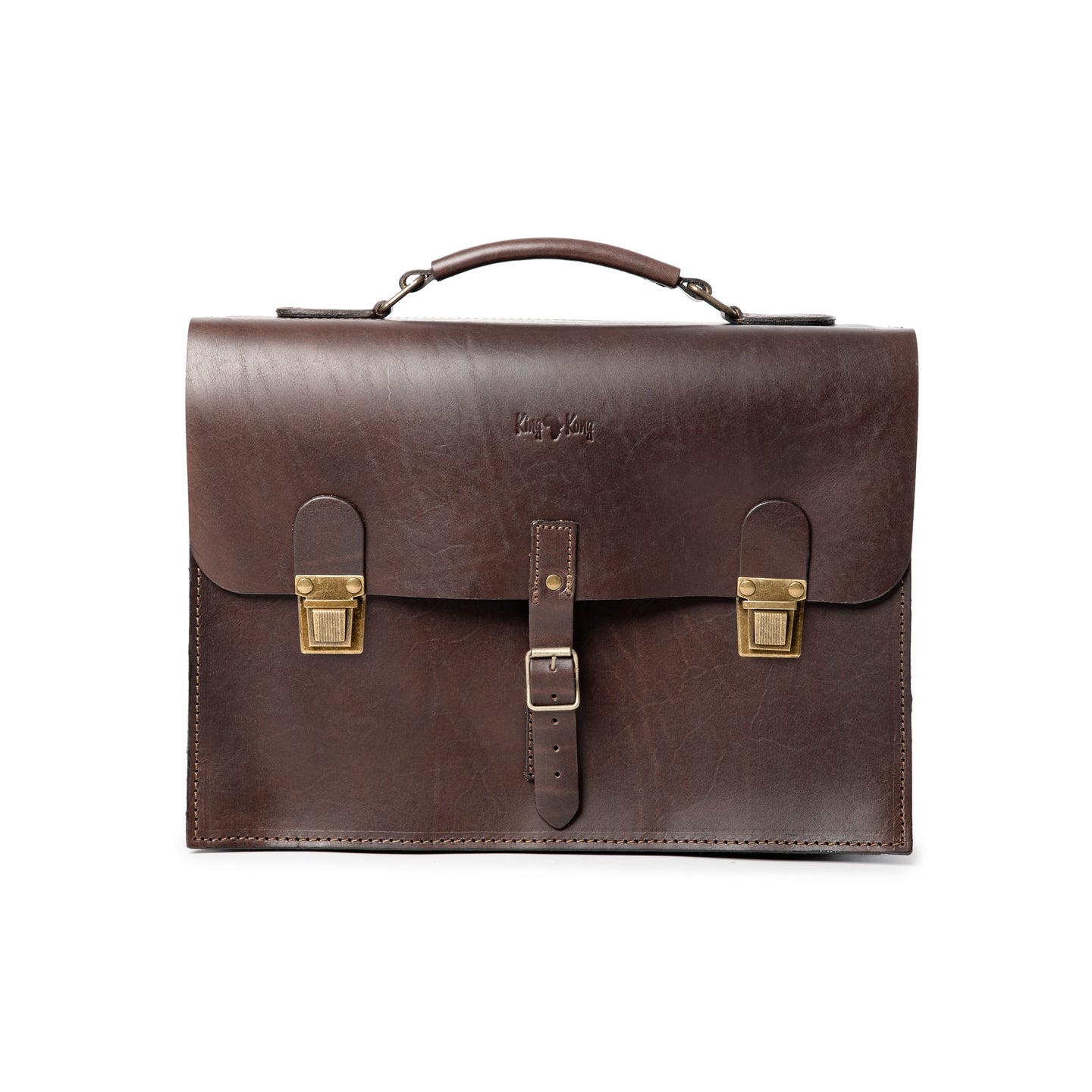 King Kong Leather Vintage 15 inch Laptop Portfolio Briefcase