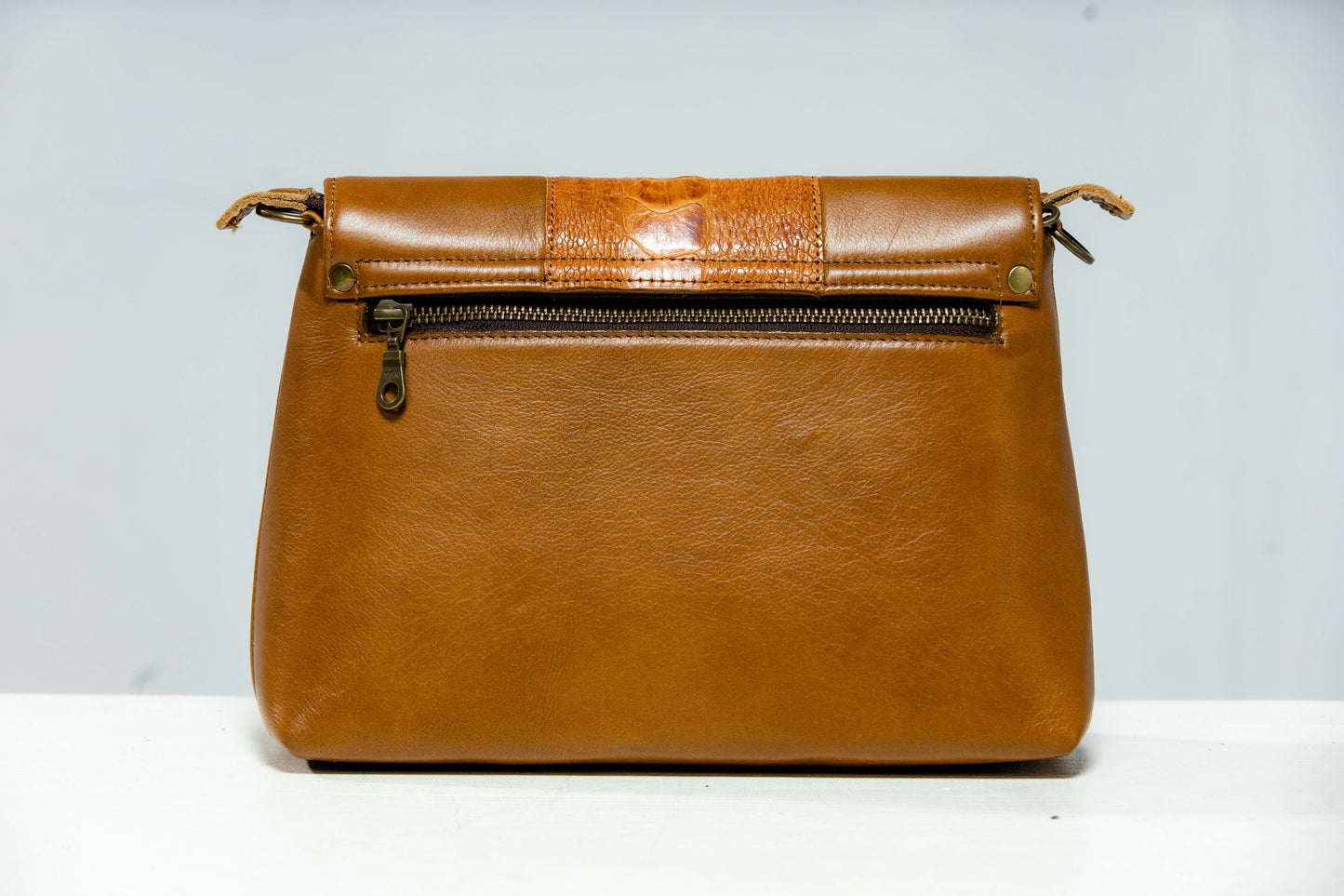 Nandipa Travel Ostrich & Cowhide Leather Bag